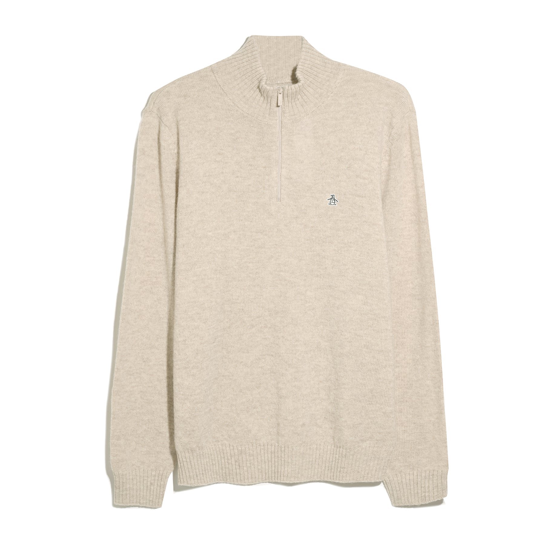 Lambswool Quarter Zip Sweater In Birch - Image 5
