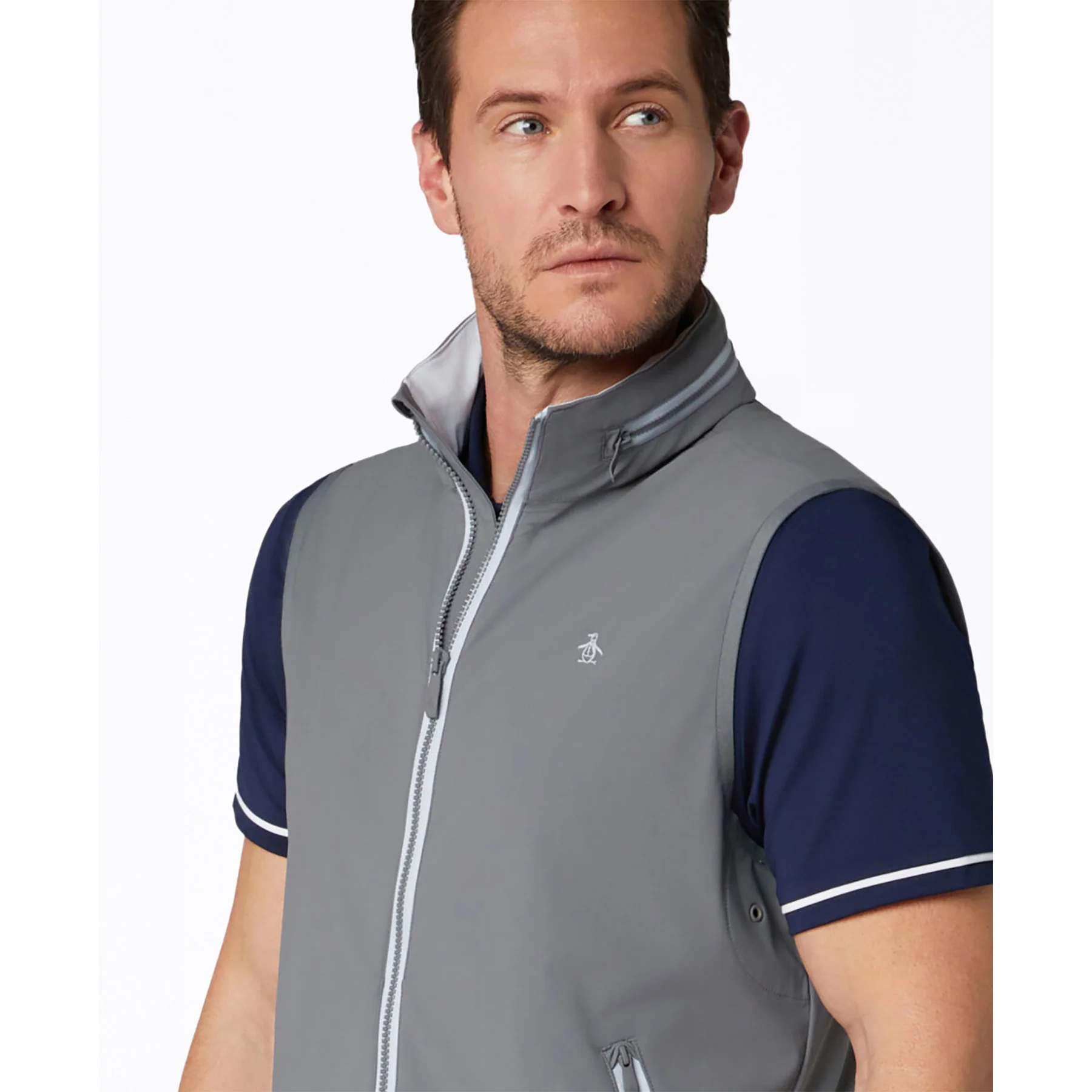 Legacy Golf Wind Vest In Quiet Shade - Image 3