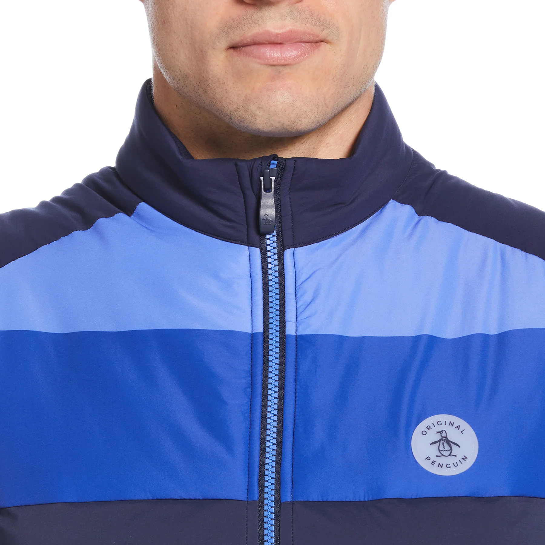 Lightweight Insulated Golf Gilet In Black Iris - Image 3