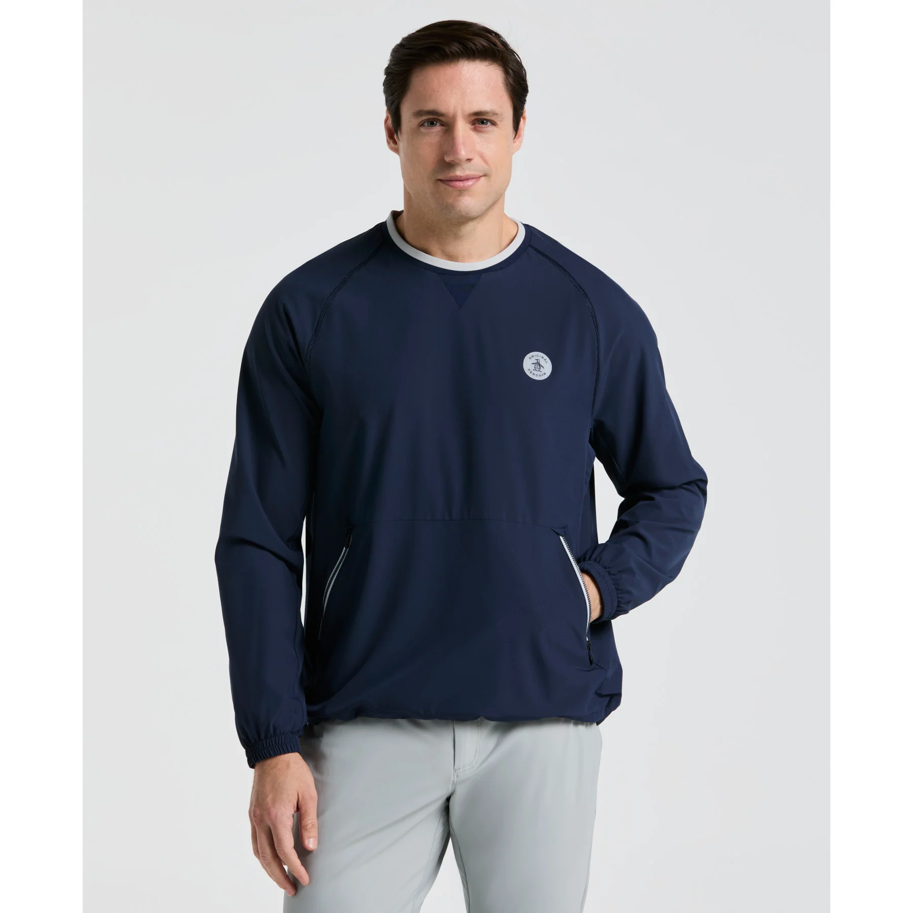 Lightweight Ventilated Overhead Golf Jacket In Black Iris