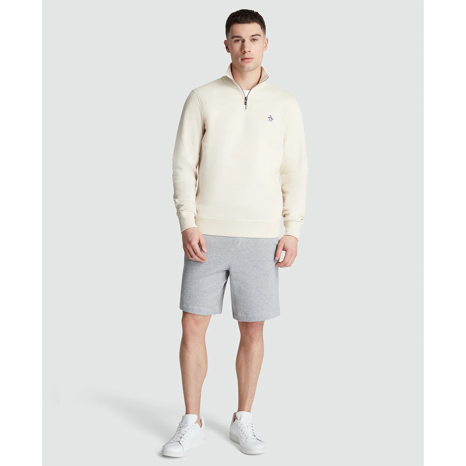 Fleece Quarter Zip Sweatshirt In Birch - Image 4