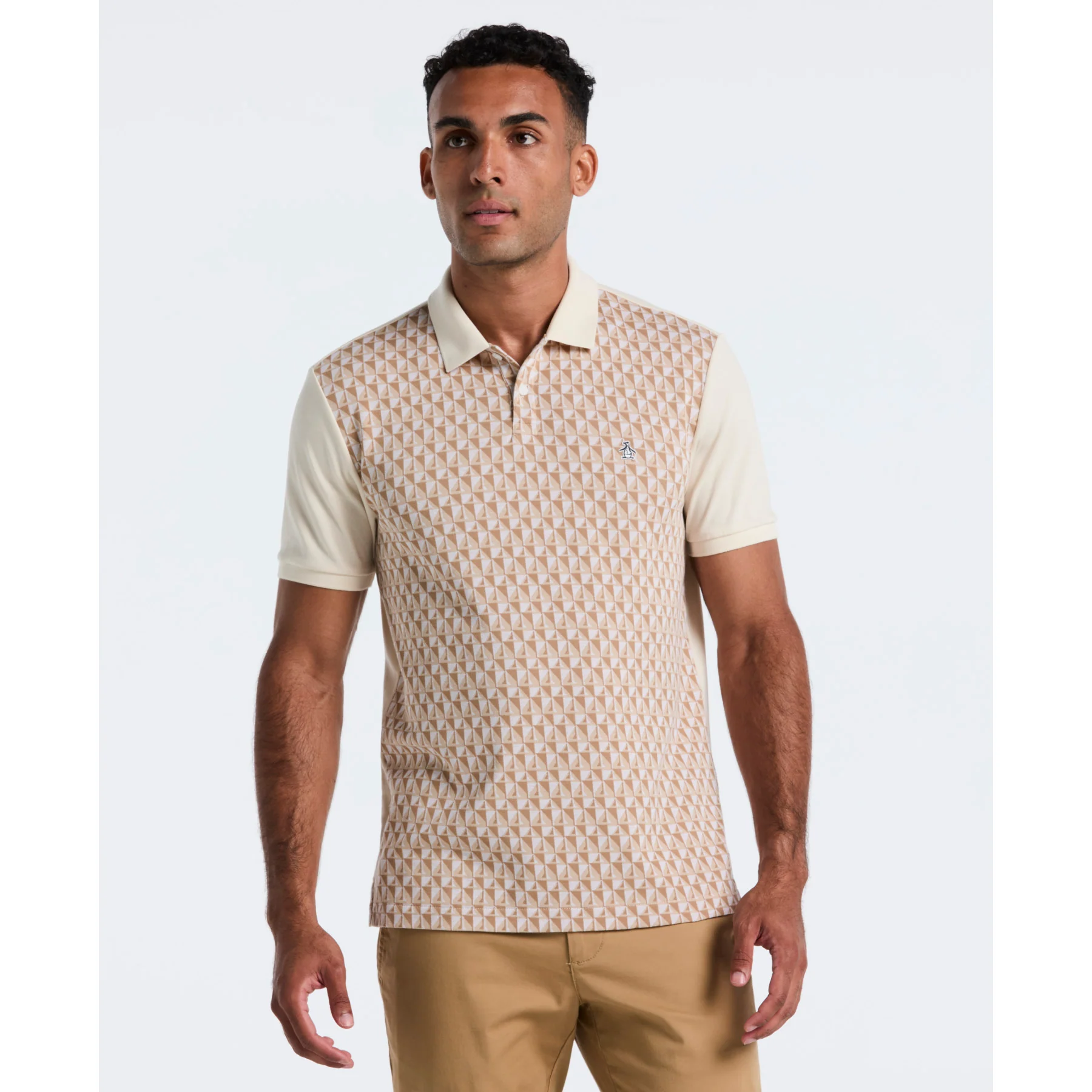 Martini Print Polo Shirt In Birch