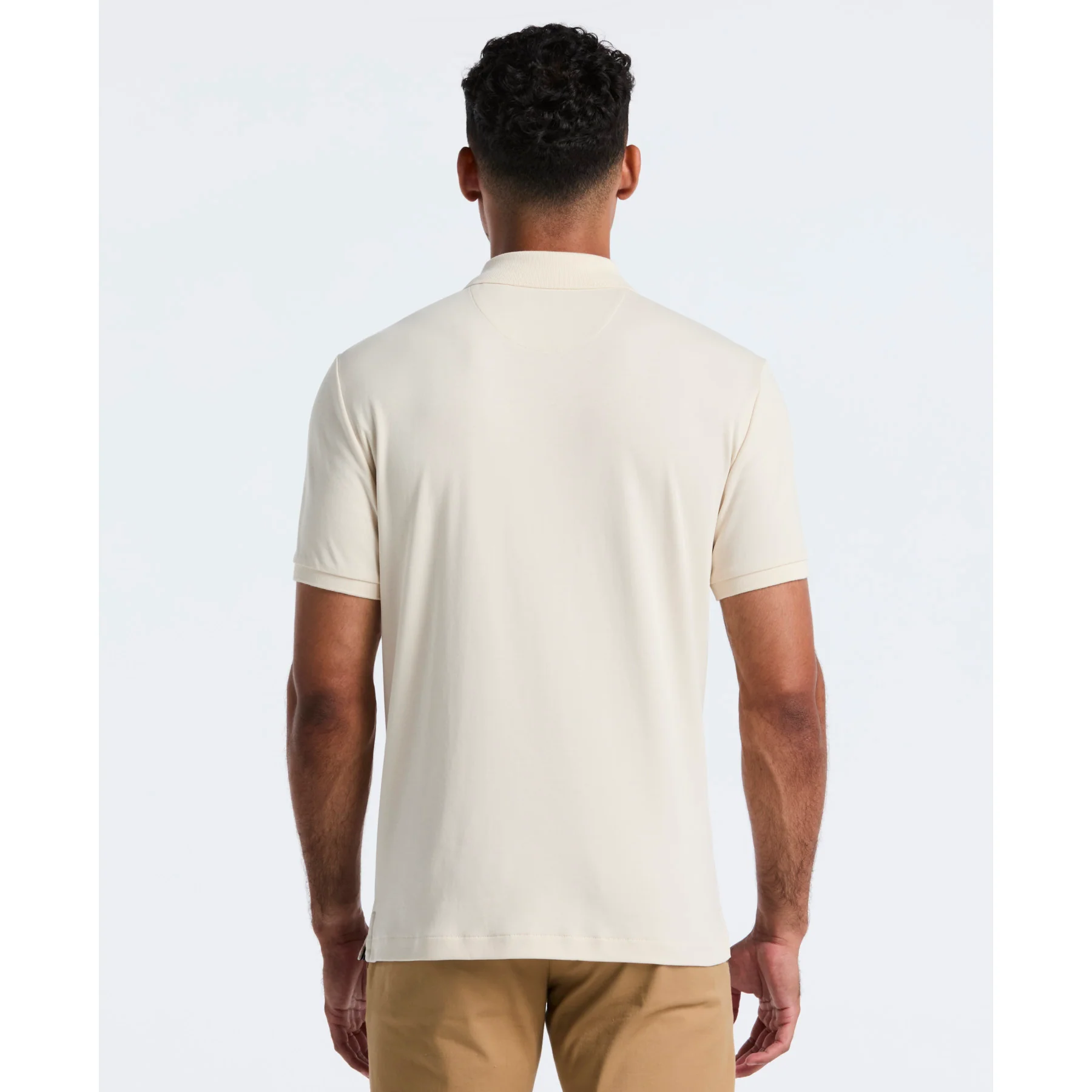Martini Print Polo Shirt In Birch - Image 2