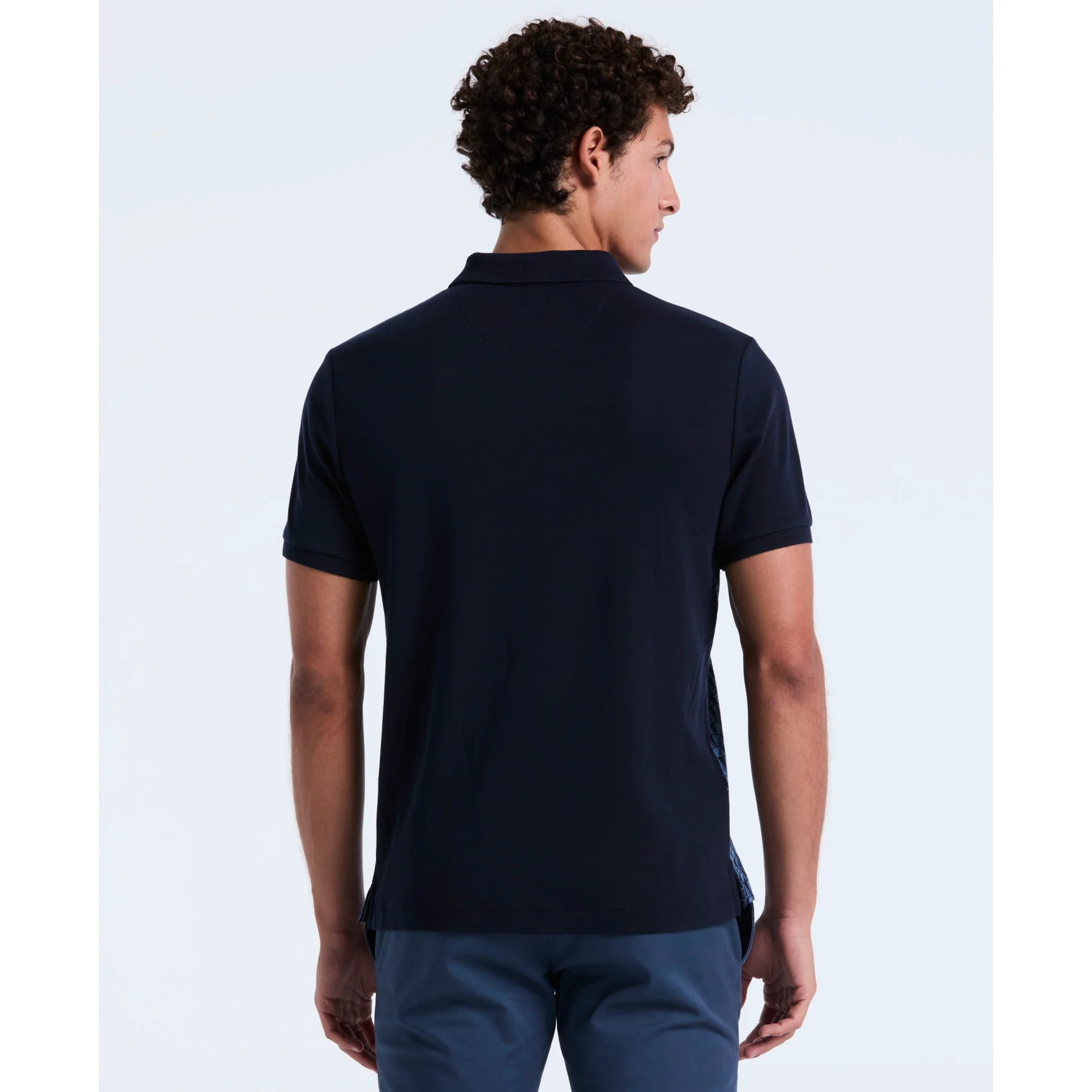 Martini Print Polo Shirt In Dark Sapphire - Image 2