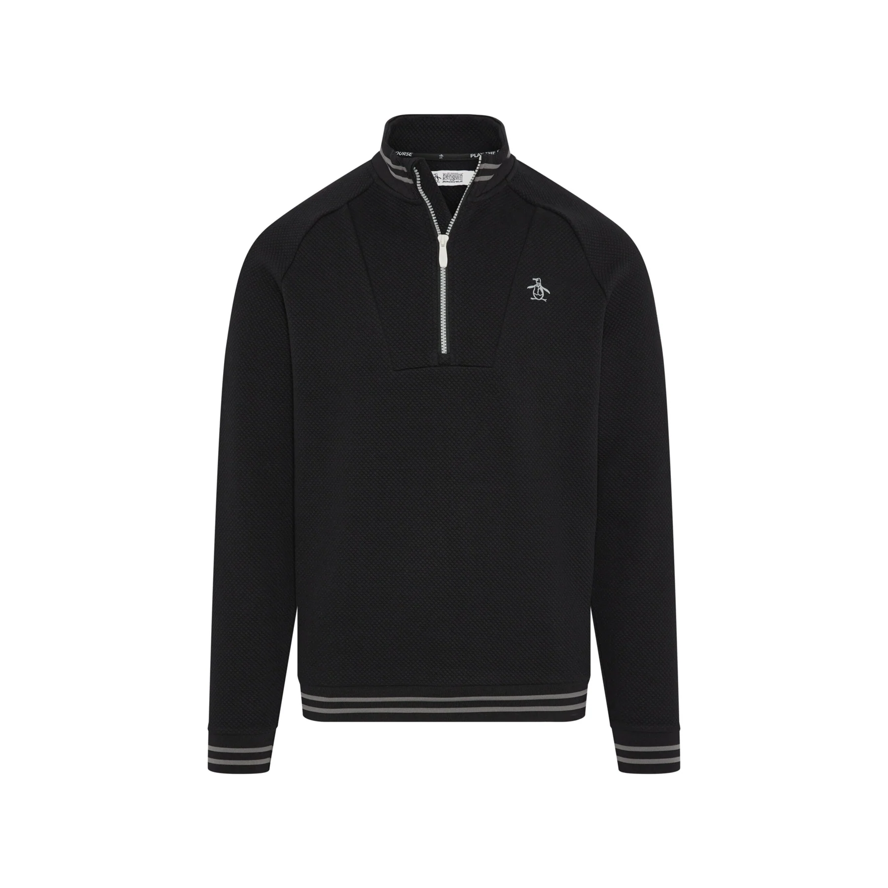 Midweight Quarter Zip Golf Pullover In Caviar - Image 5