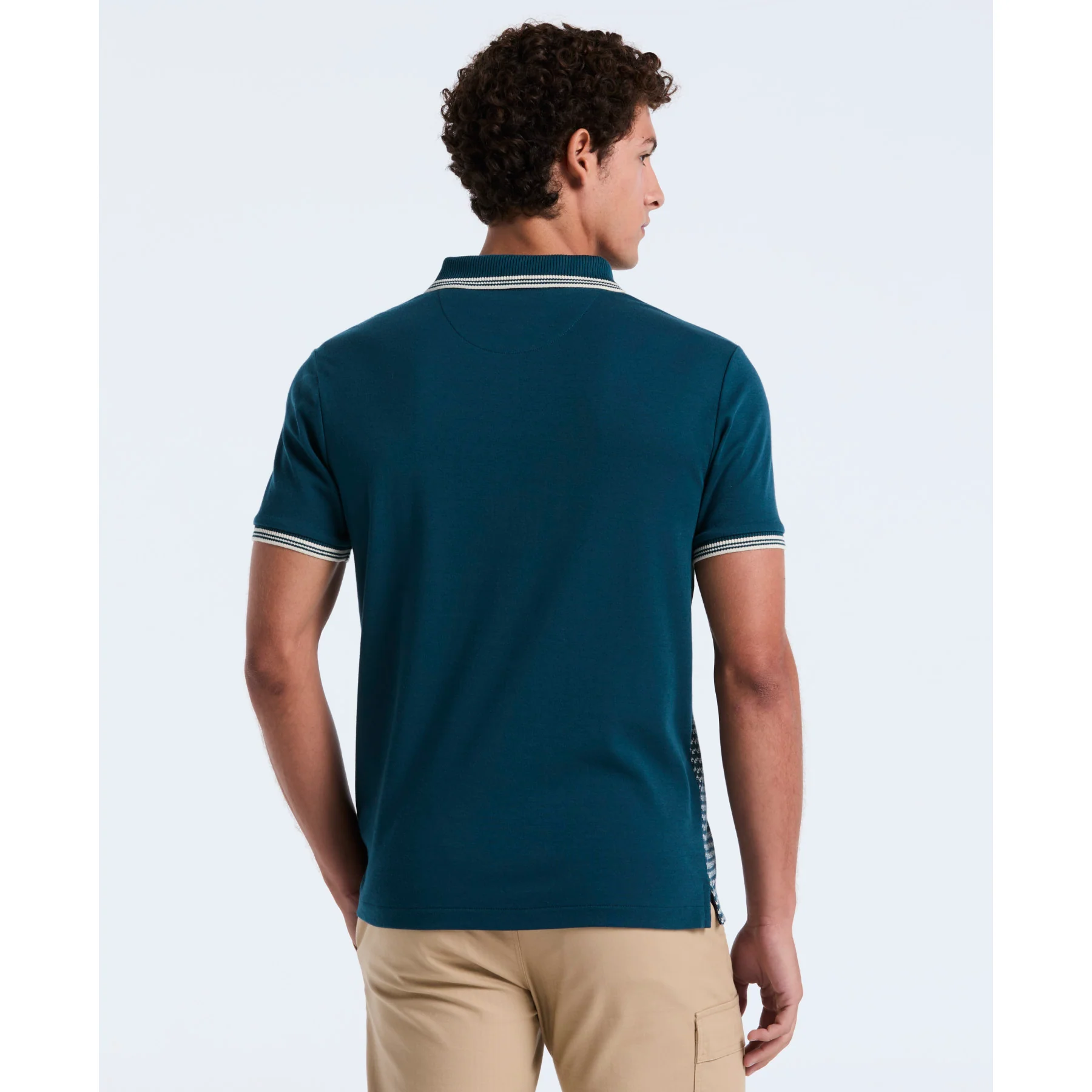 Mini Jacquard Polo Shirt In Reflecting Pond - Image 2