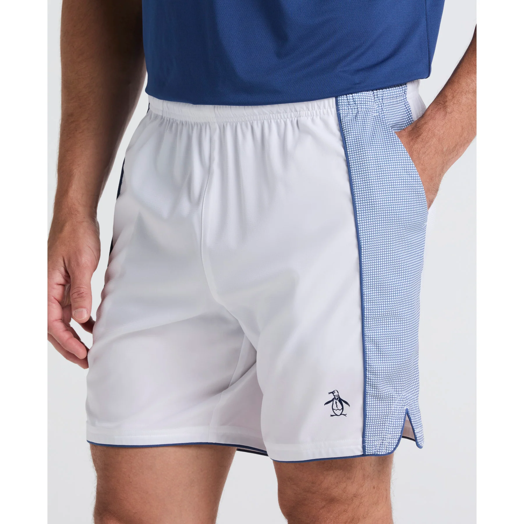 Net Graphic Performance Tennis Shorts In Bright White - Image 3