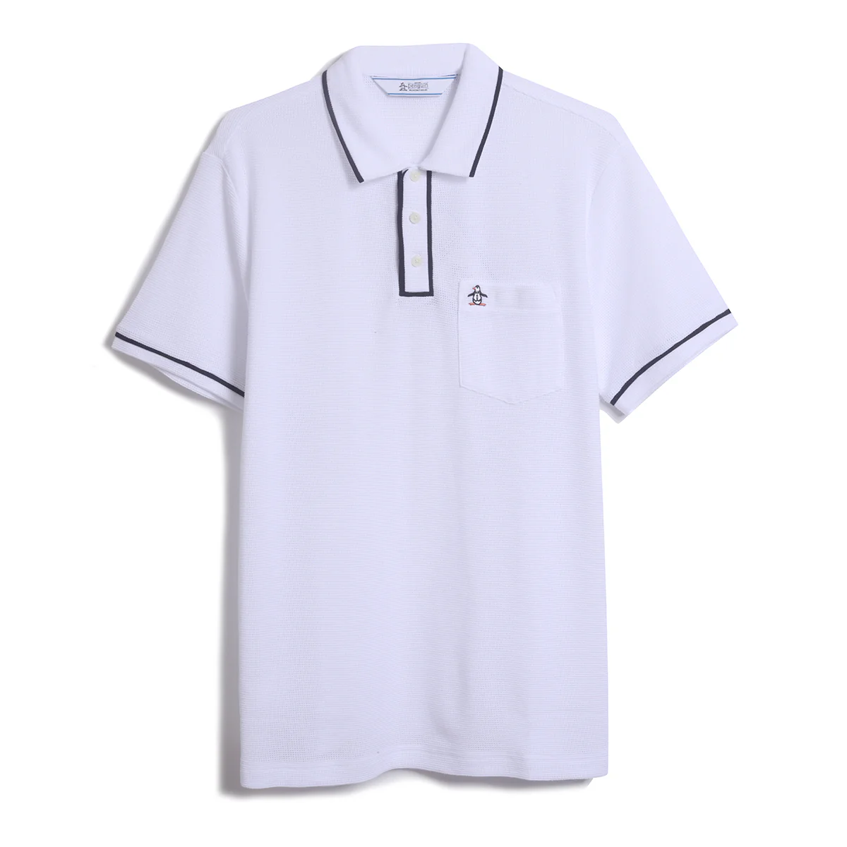 Icons Bentley Mesh Polo Shirt In Bright White - Image 5