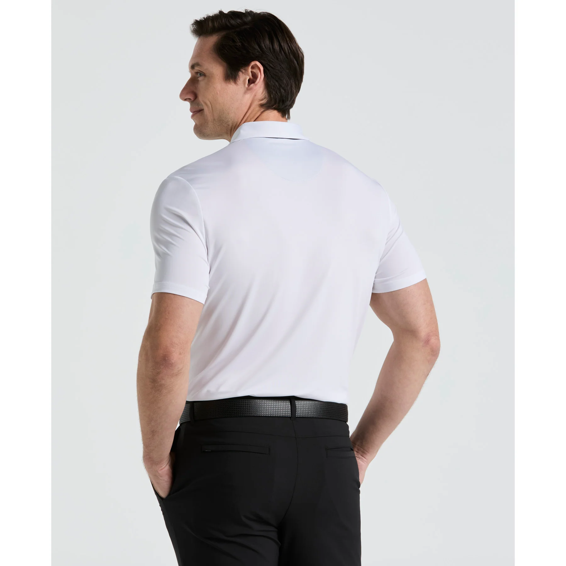 Original Block Design Golf Polo In Bright White - Image 2
