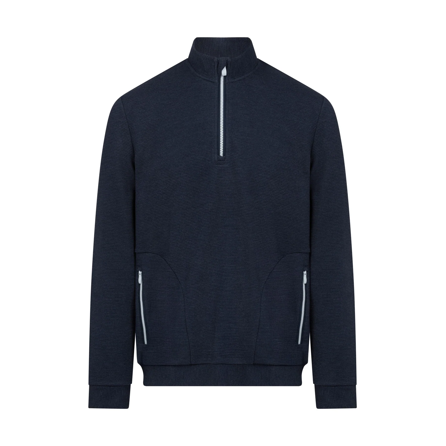 Ottoman Quarter Zip Golf Jacket In Black Iris Bijou Heather - Image 5