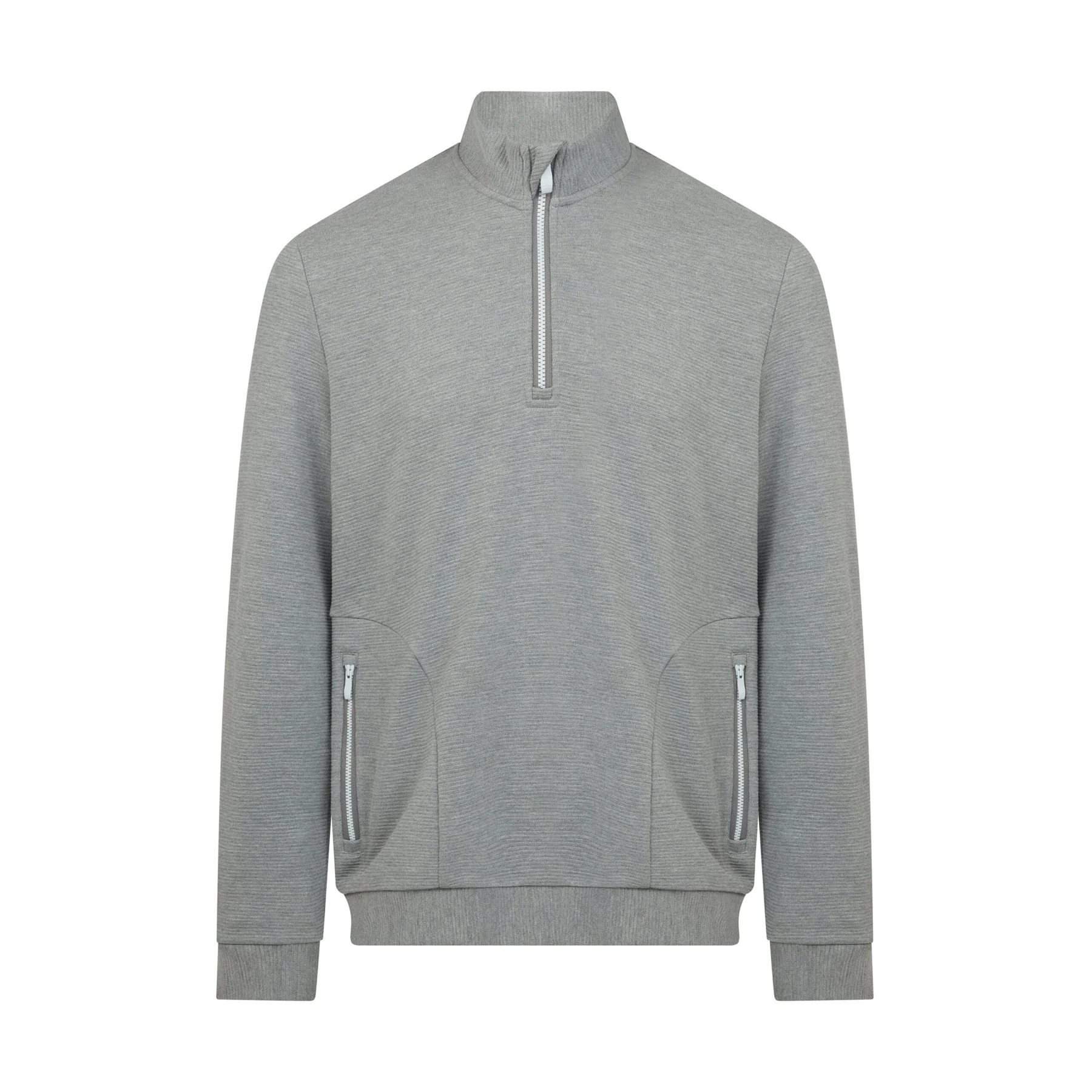 Ottoman Quarter Zip Golf Jacket In Quiet Grey Heather - Image 5