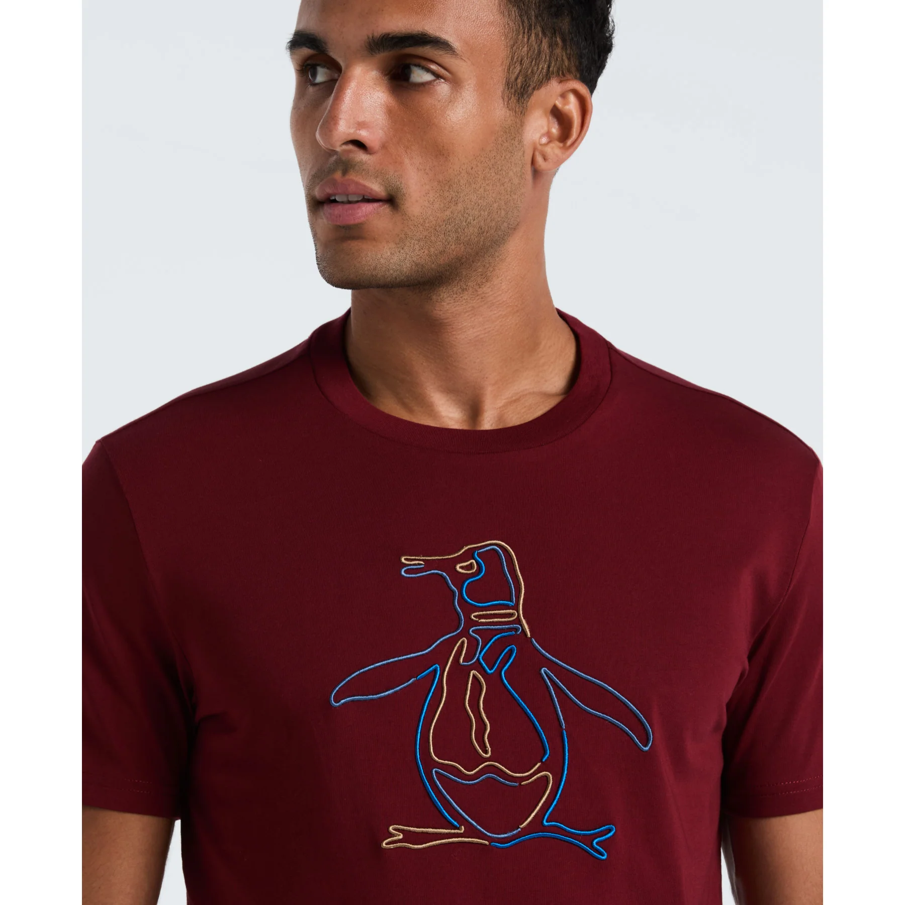 Outline Pete Graphic T-Shirt In Cabernet - Image 3
