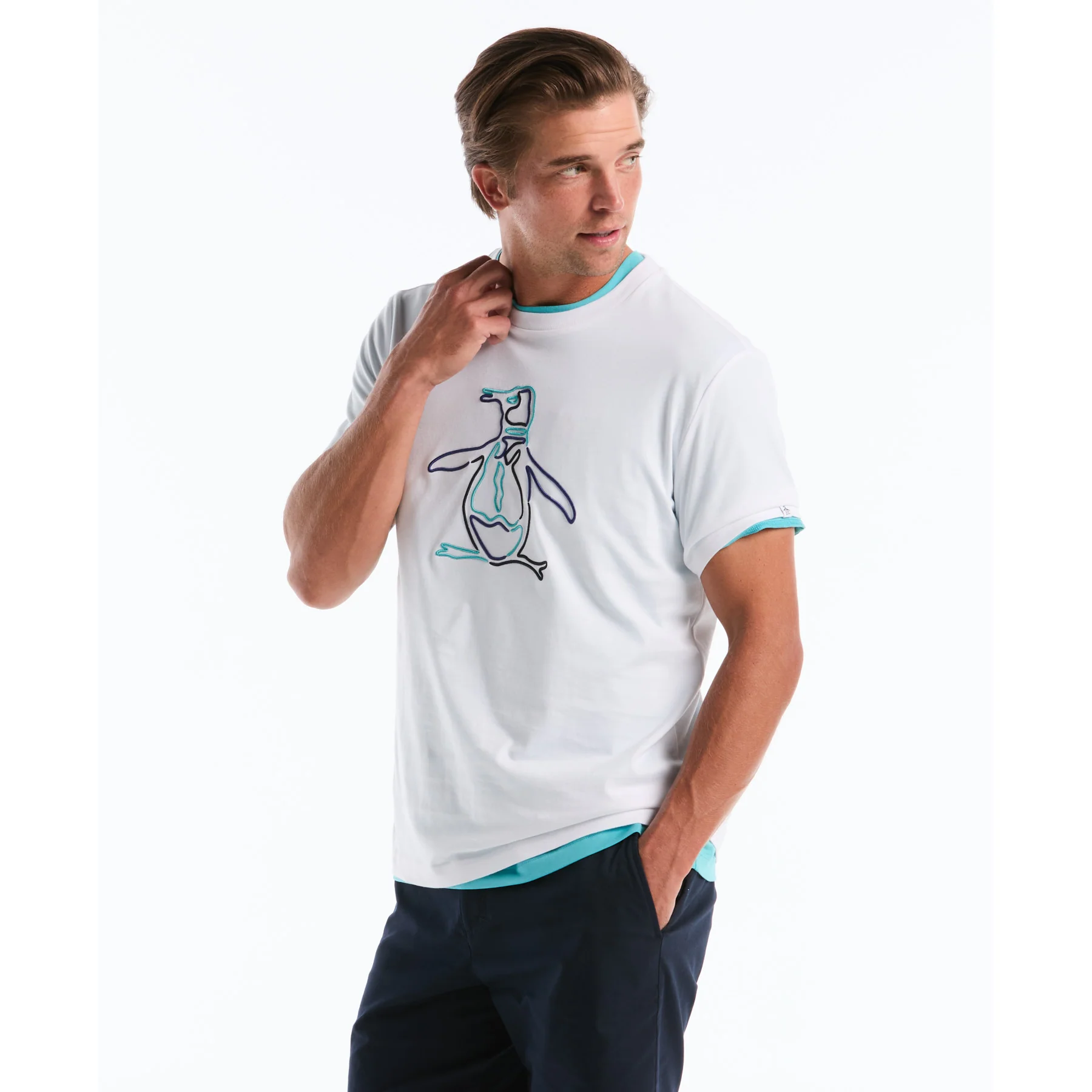 Outline Pete Graphic T-Shirt In Bright White - Image 5