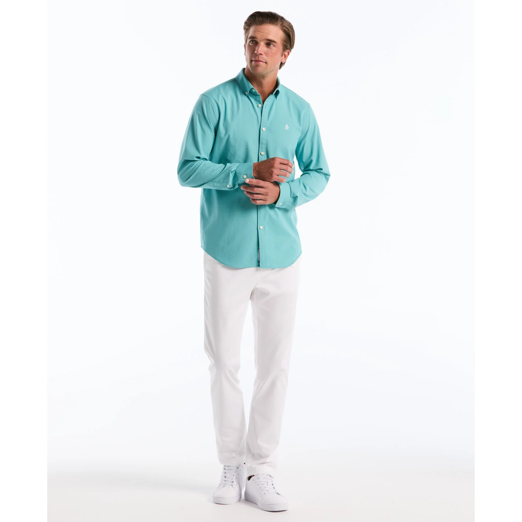 Oxford Shirt In Aquarelle - Image 4