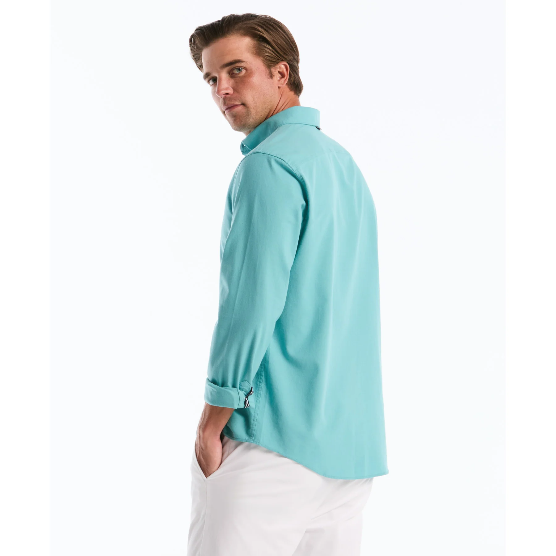 Oxford Shirt In Aquarelle - Image 5
