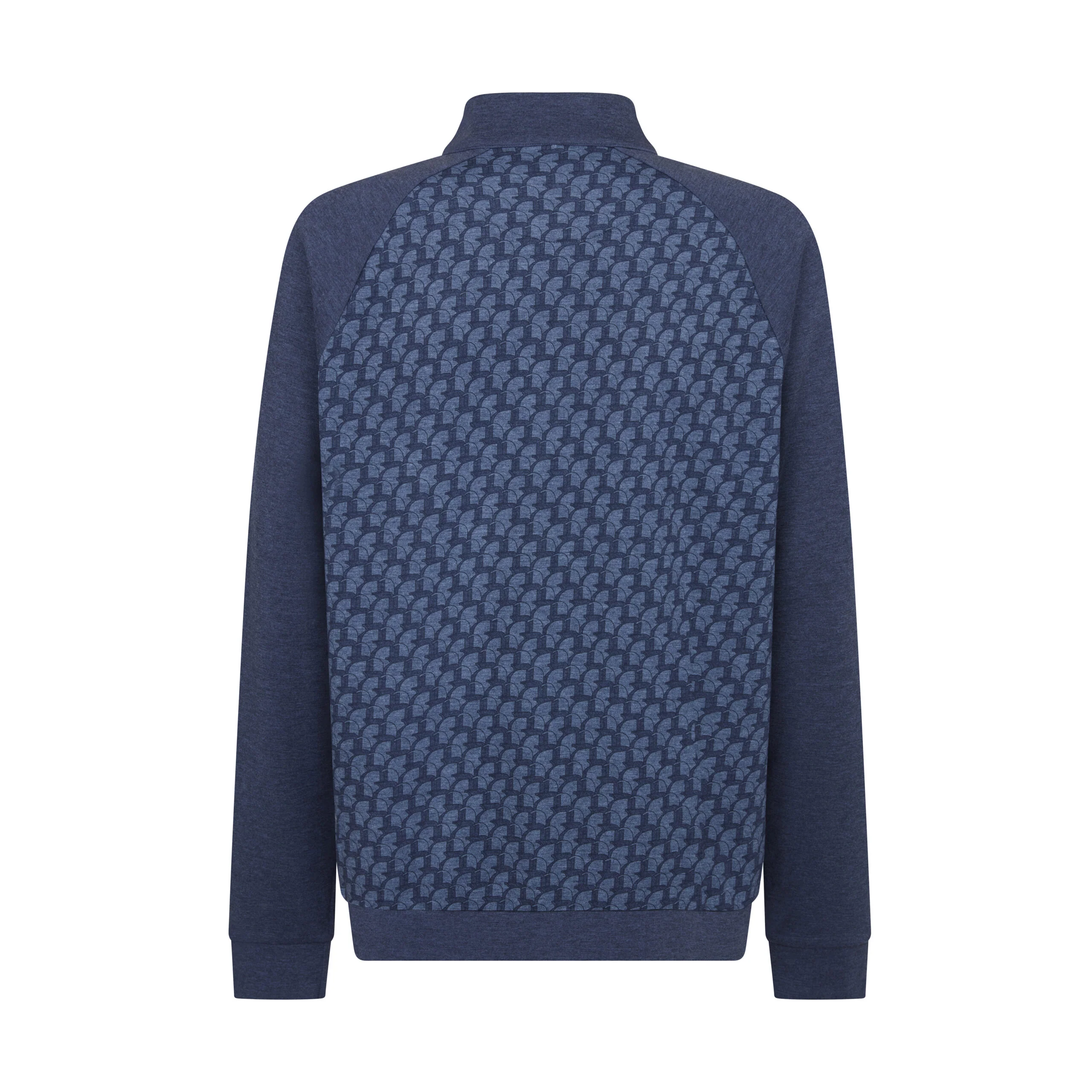 Penguin Print Heritage Golf Track Jacket In Black Iris Bijou Heather - Image 5