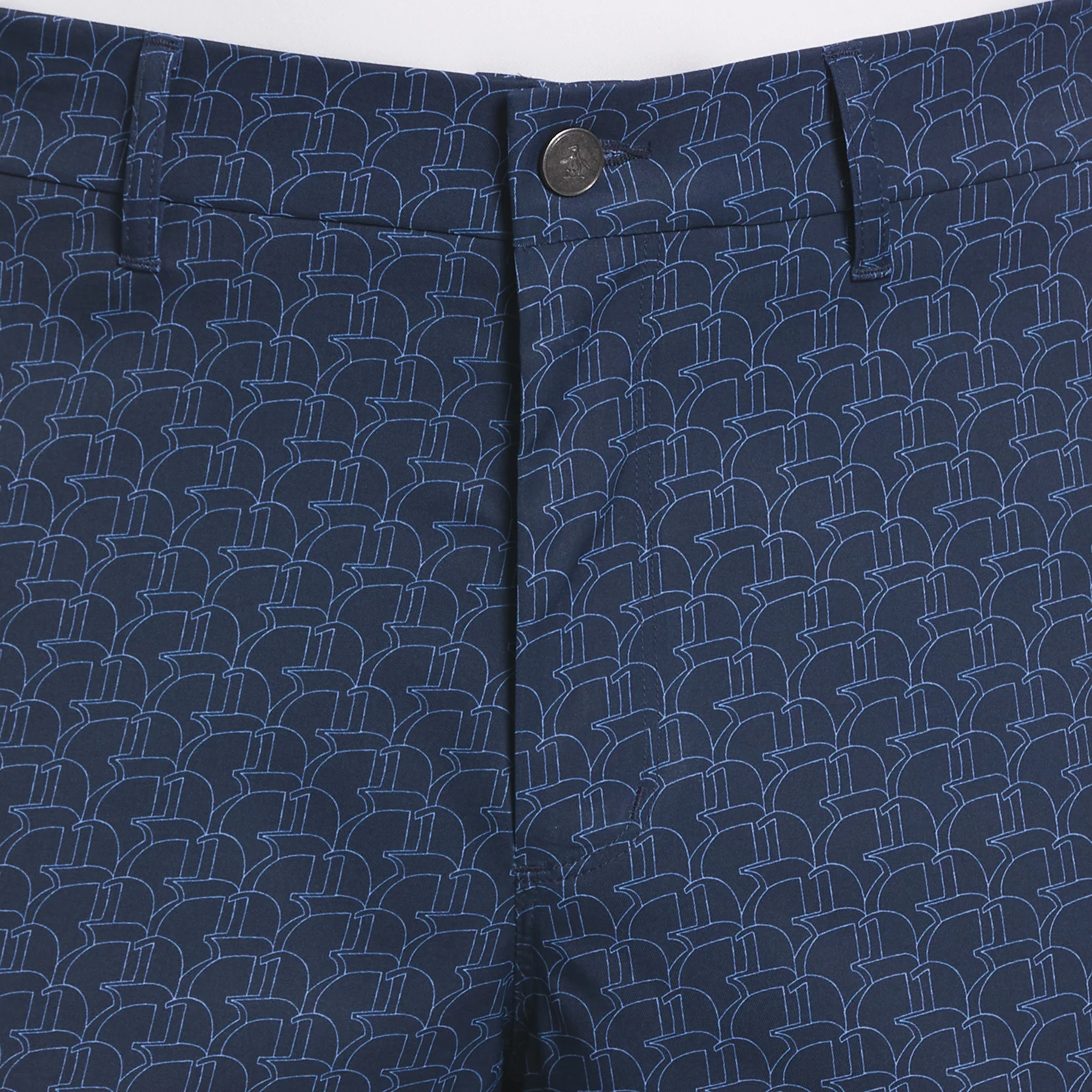 Penguin Print Performance Golf Shorts In Black Iris - Image 3