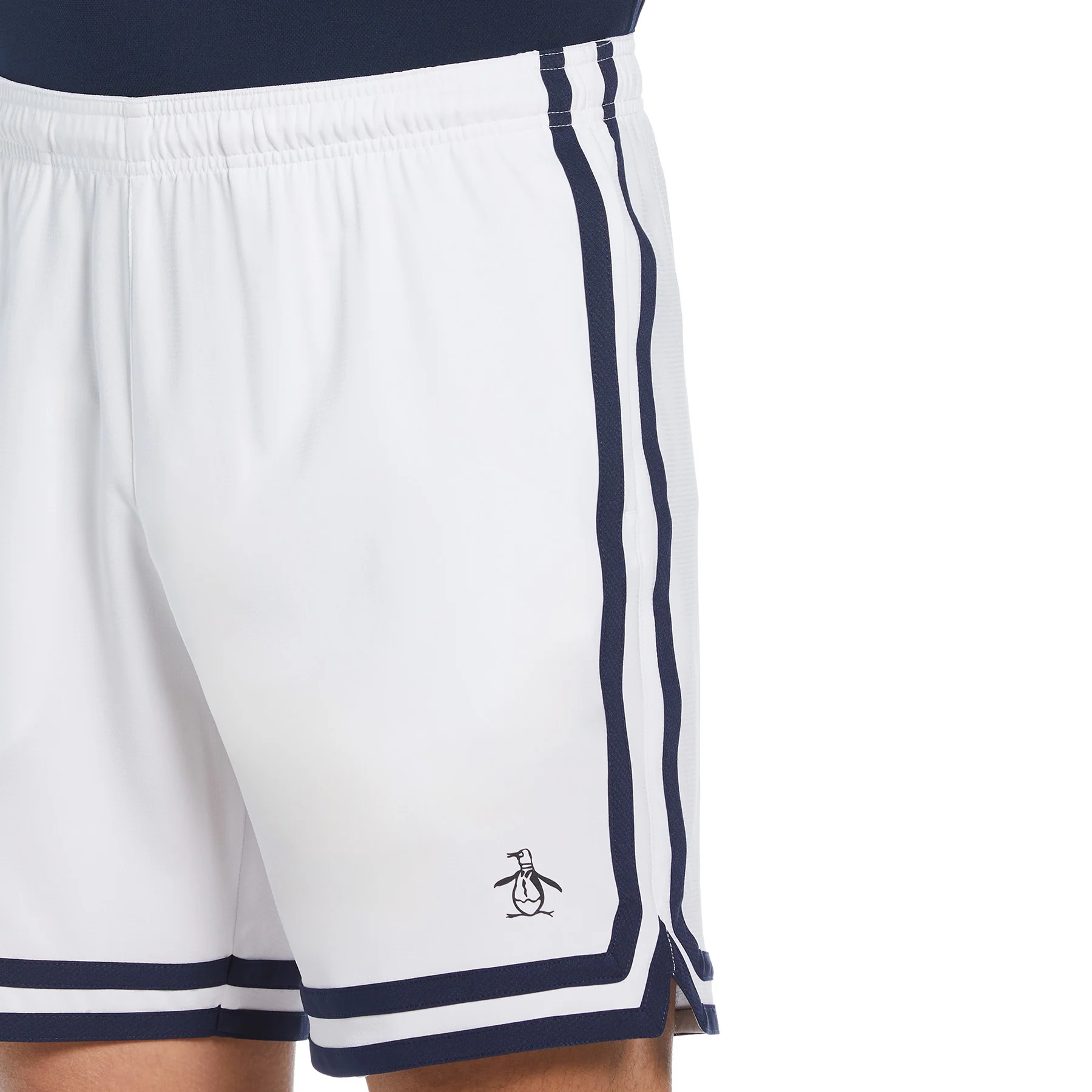 Performance Colour Block Tennis Shorts In Bright White - Image 3