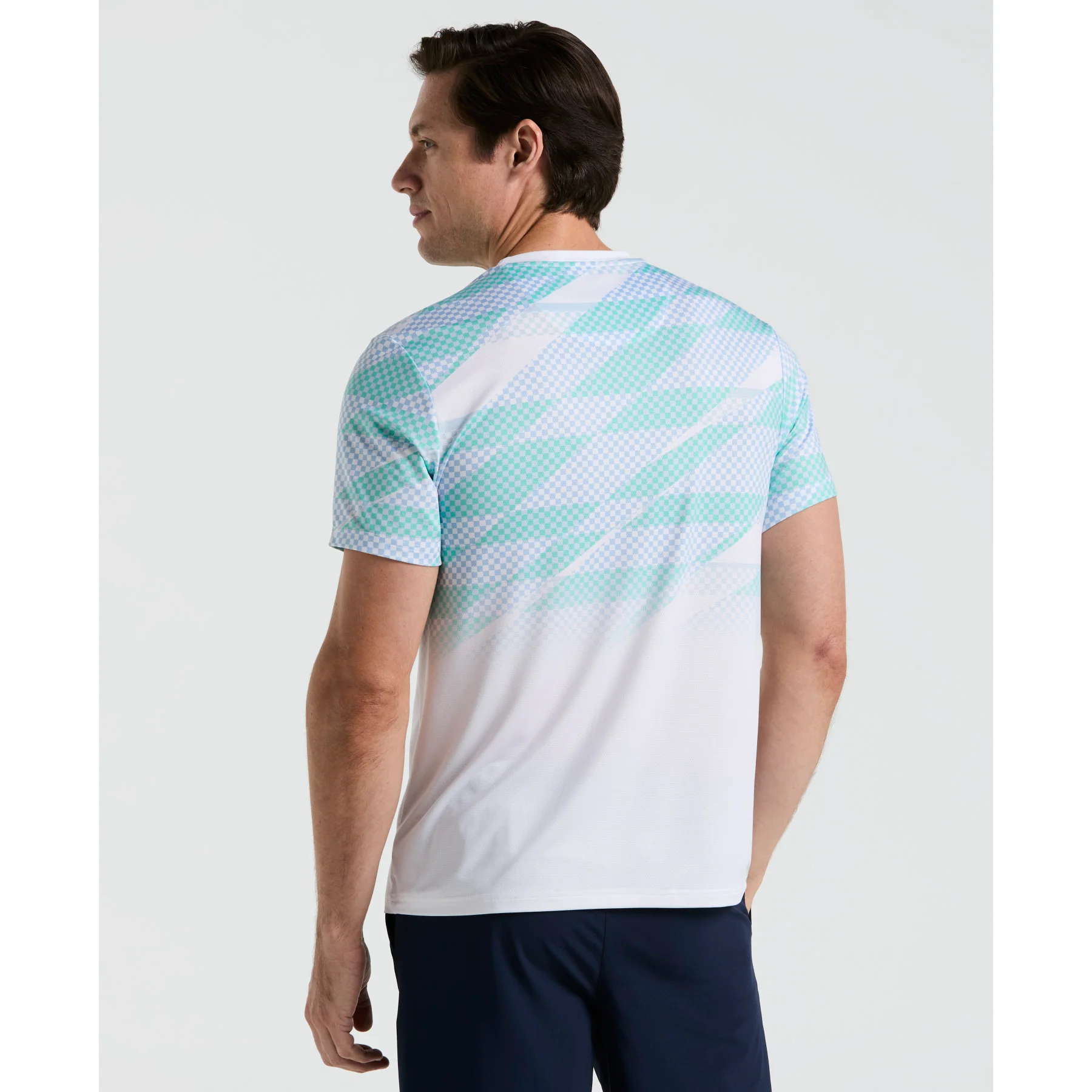 Performance Ombre Tennis Court T-Shirt In Bright White - Image 2