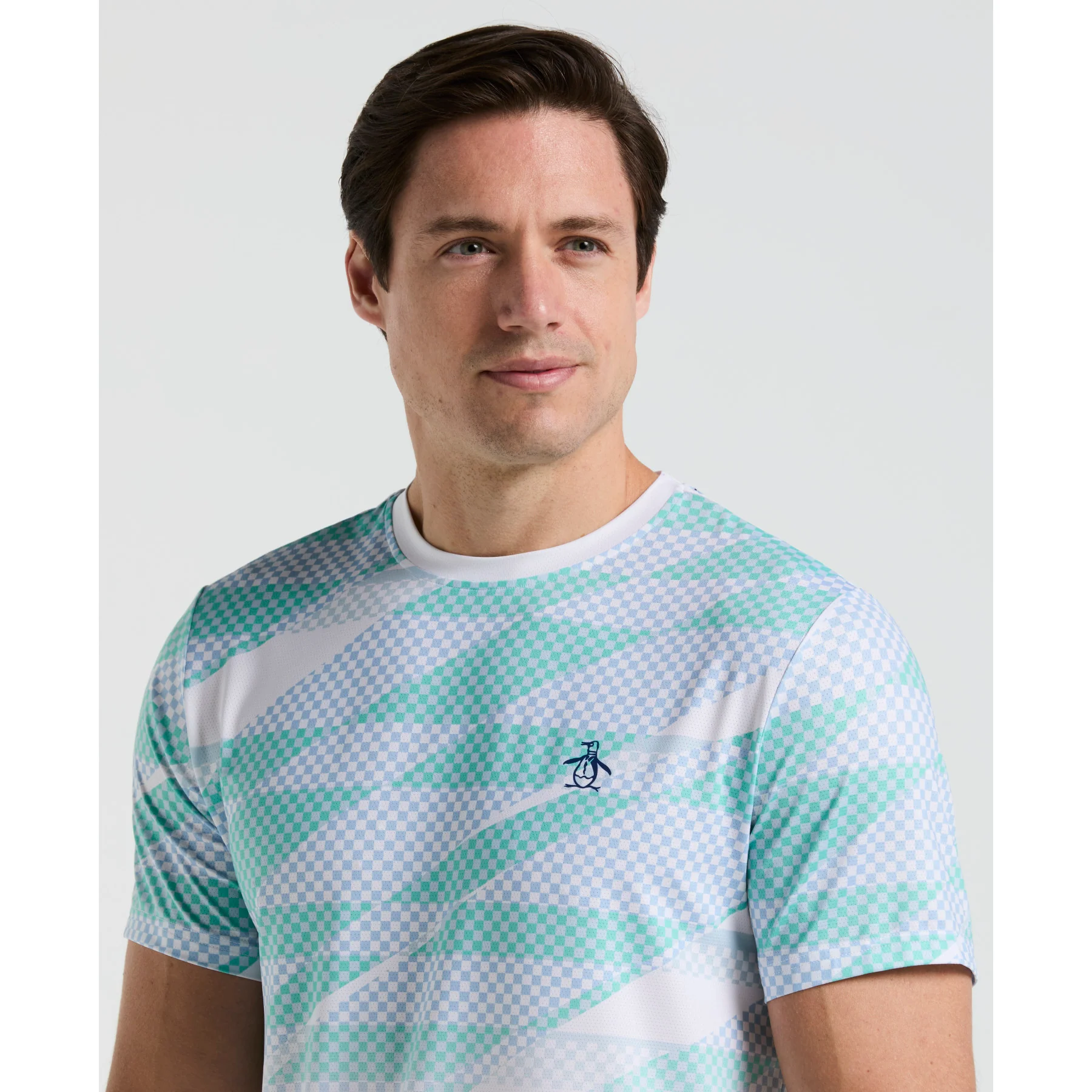 Performance Ombre Tennis Court T-Shirt In Bright White - Image 3