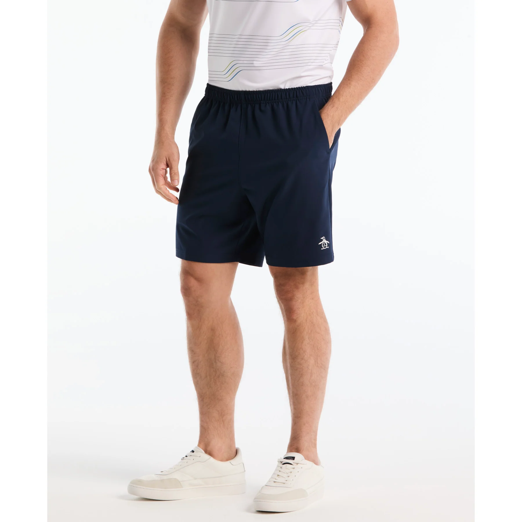 Performance Tennis Shorts In Black Iris - Image 3
