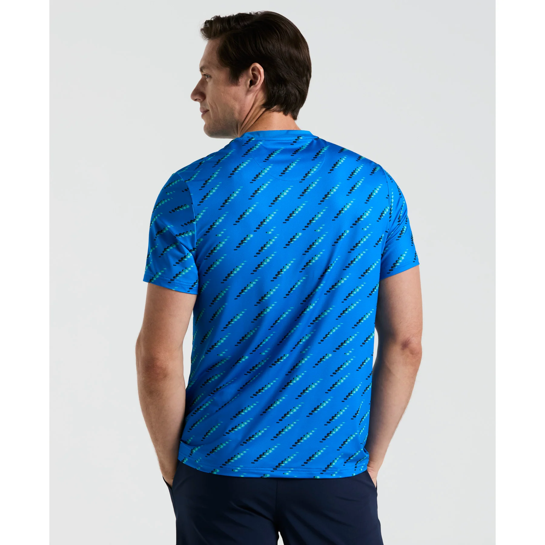 Performance Tennis Ball Block T-Shirt In Electric Blue Lemonade - Image 2