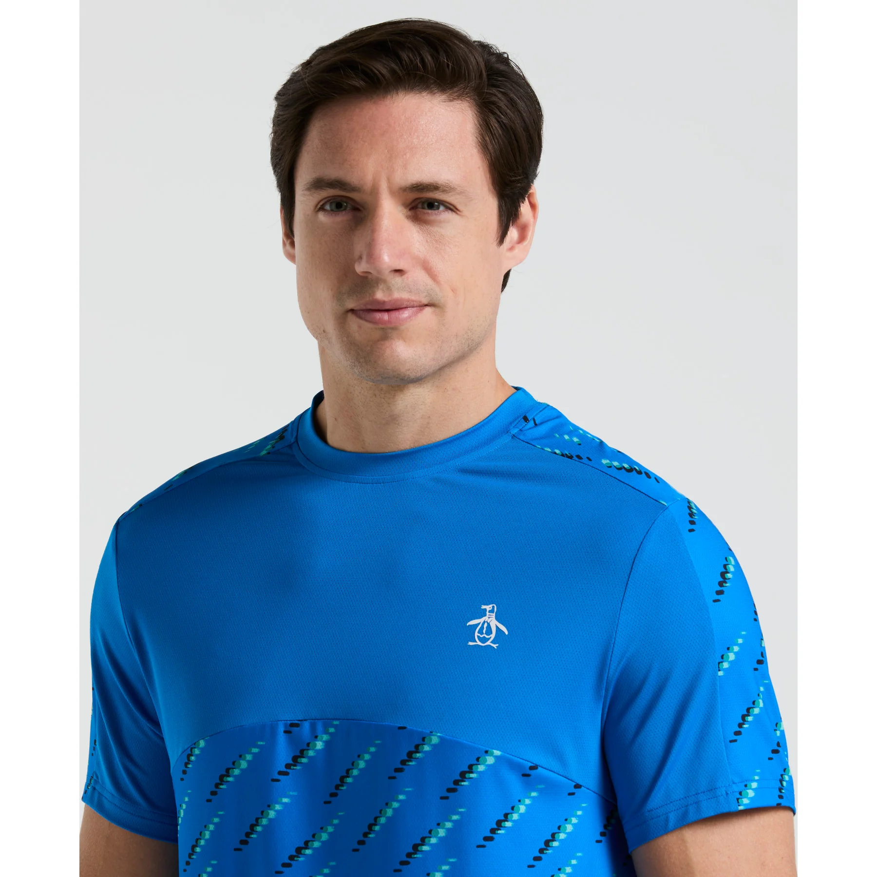 Performance Tennis Ball Block T-Shirt In Electric Blue Lemonade - Image 3