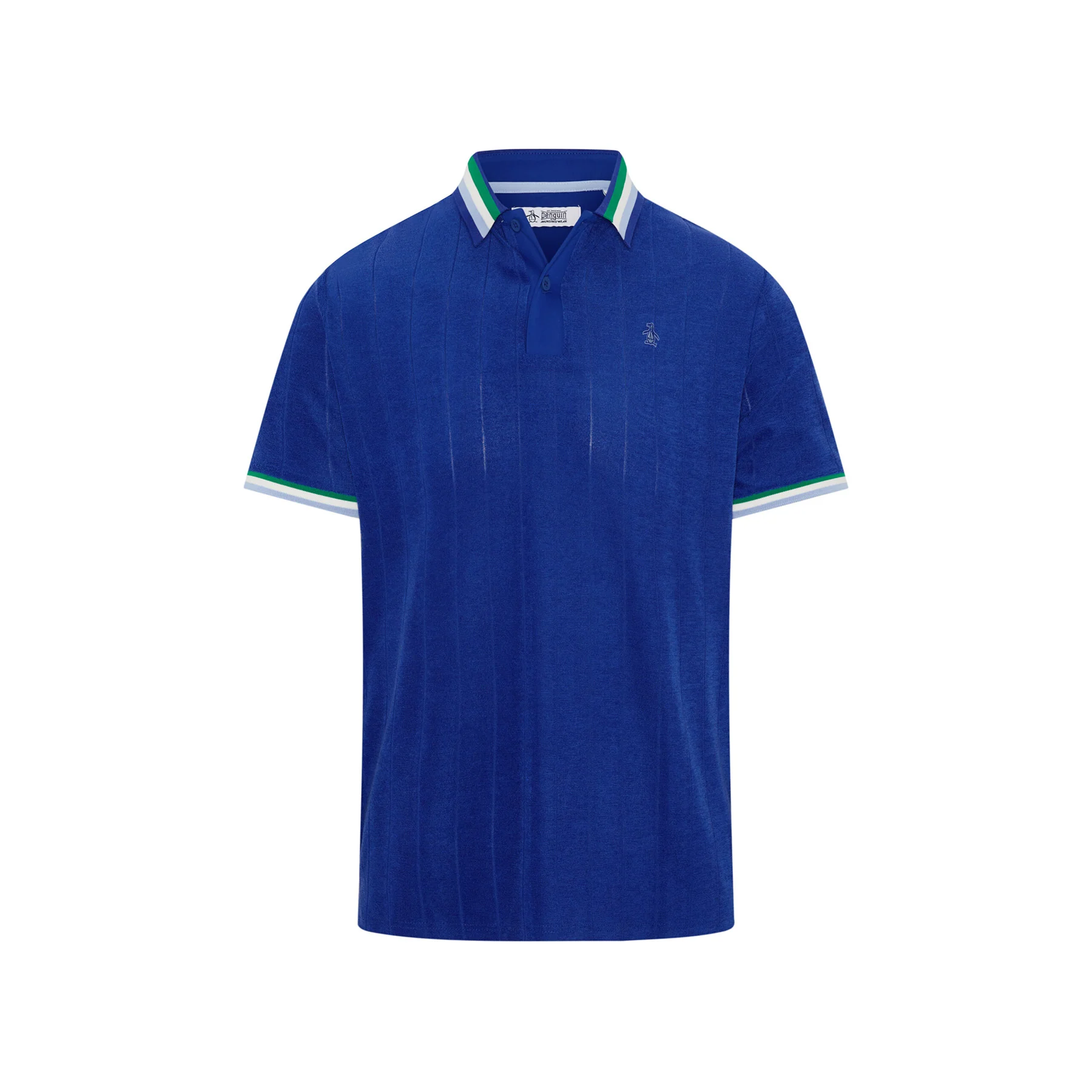 Performance Terry Golf Polo In Surf The Web - Image 5