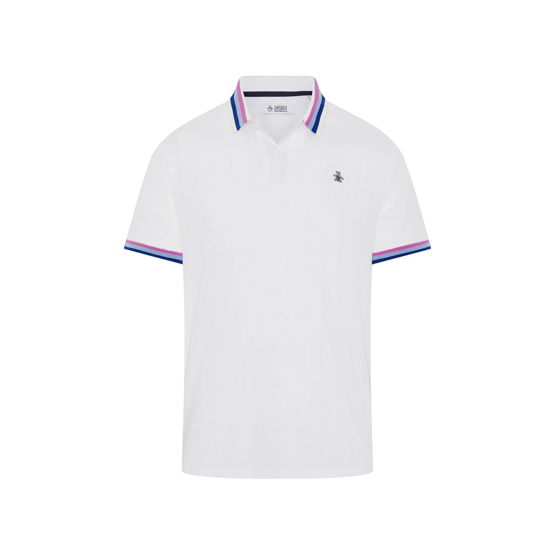 Performance Terry Golf Polo In Bright White - Image 5