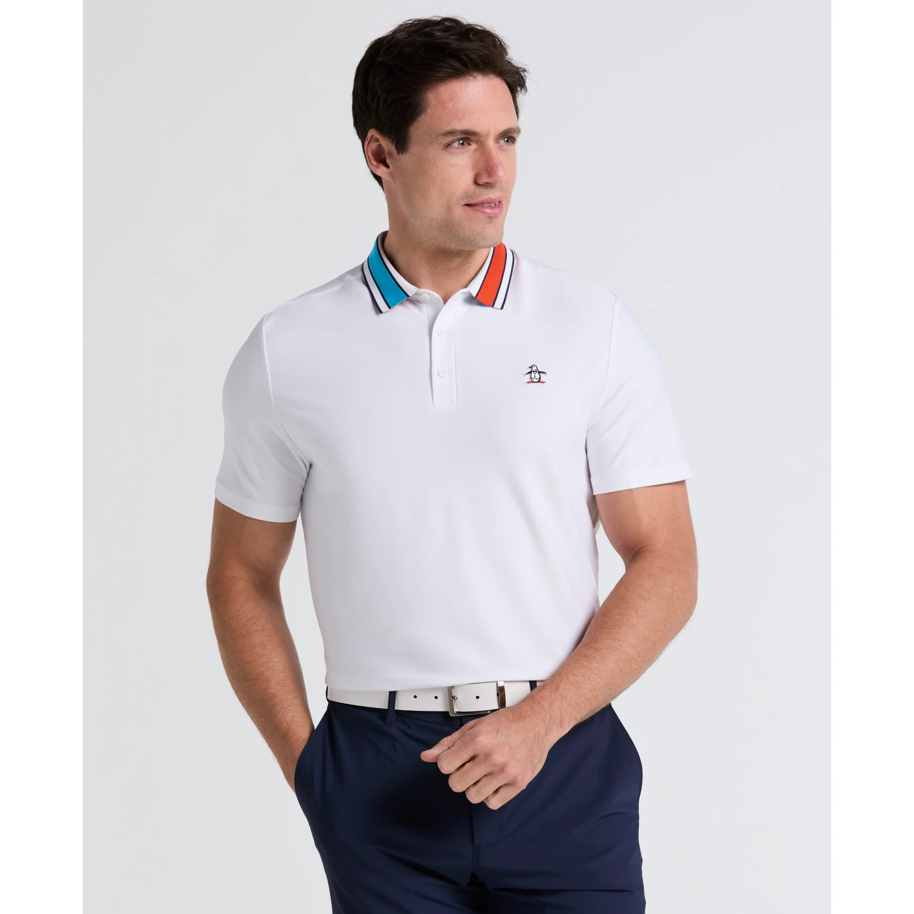 Pete’s 70’s Earl Golf Polo In Bright White