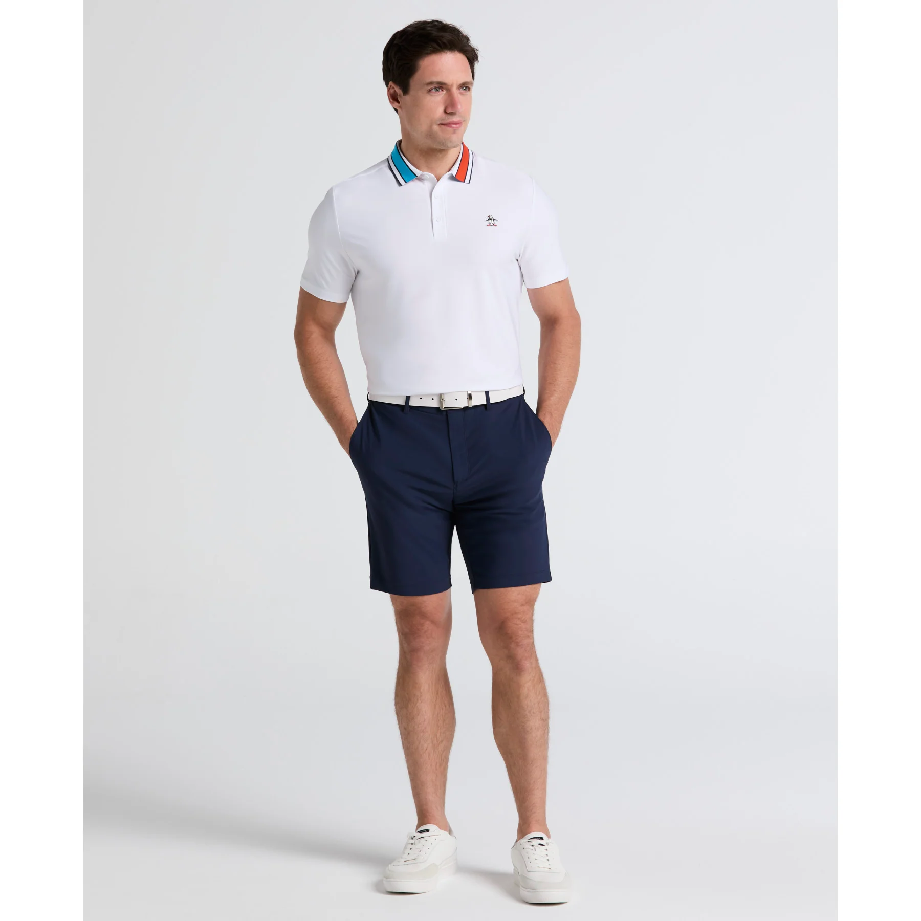 Pete’s 70’s Earl Golf Polo In Bright White - Image 4