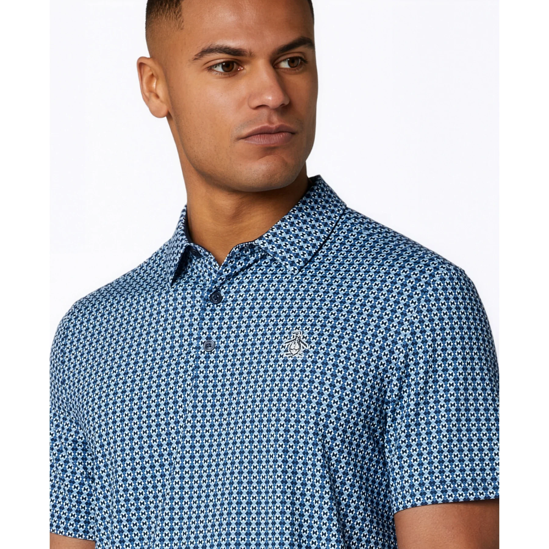 Pete's Bow Tie Golf Polo In Black Iris - Image 4