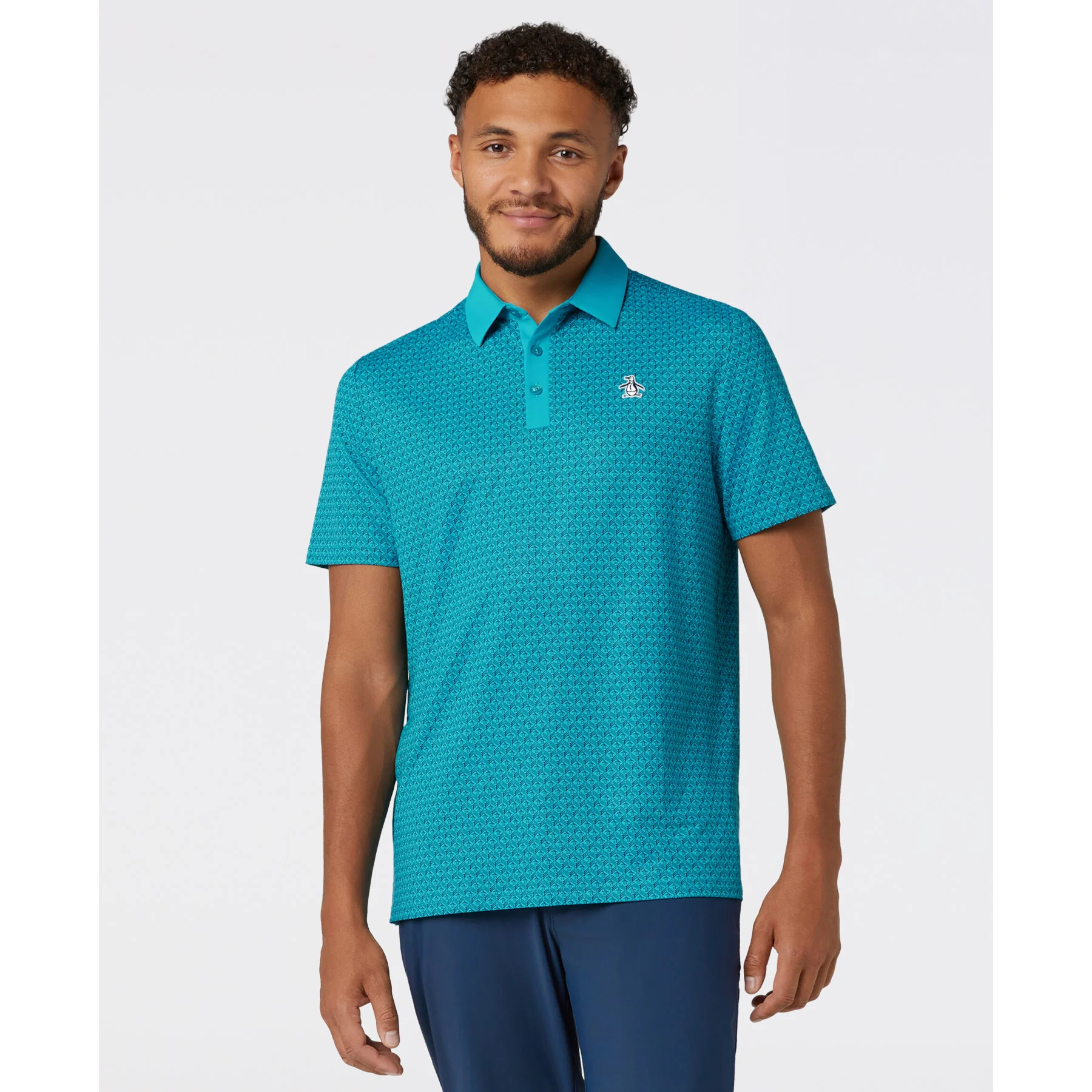 Pete's Tee Time Golf Polo In Caribbean Sea