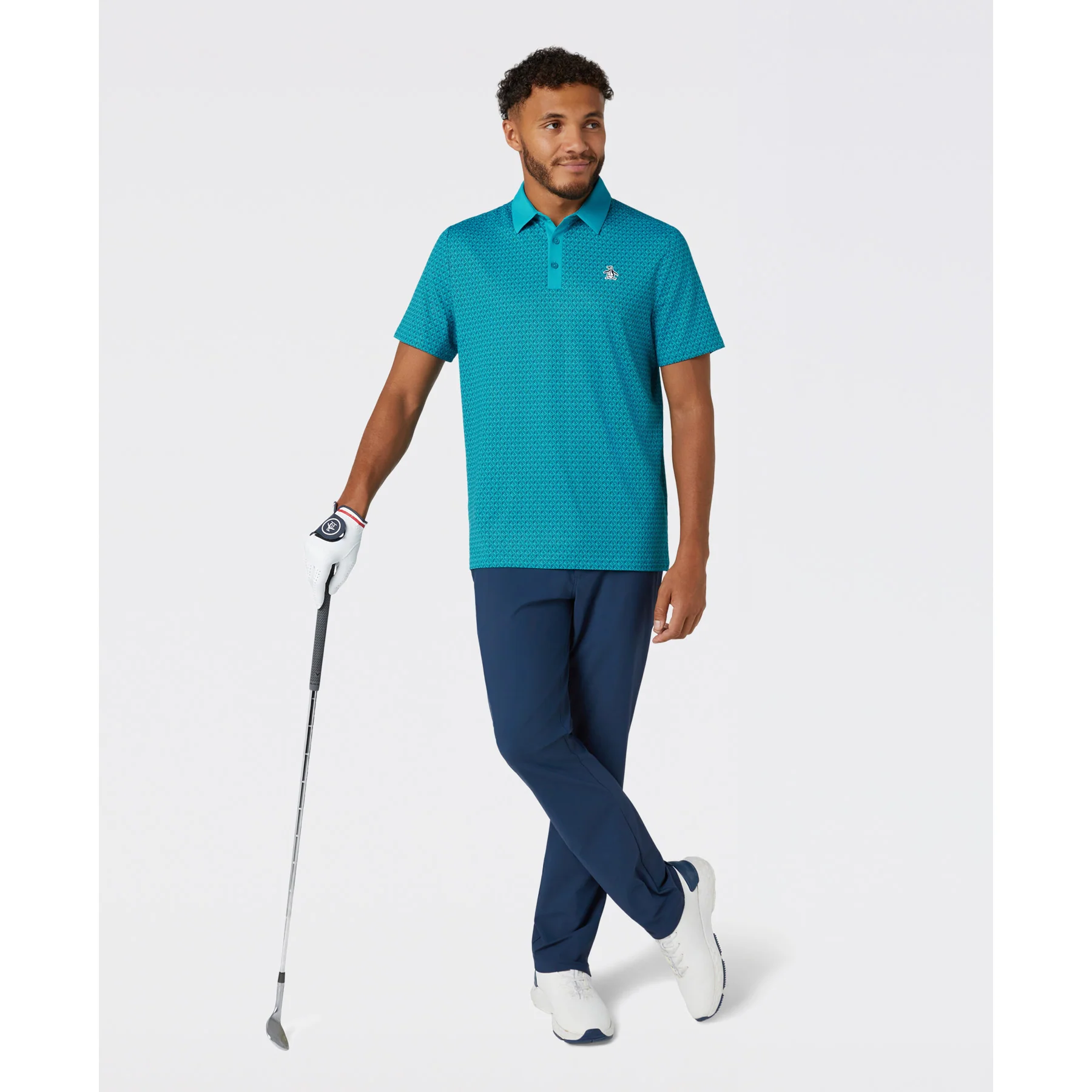 Pete's Tee Time Golf Polo In Caribbean Sea - Image 4
