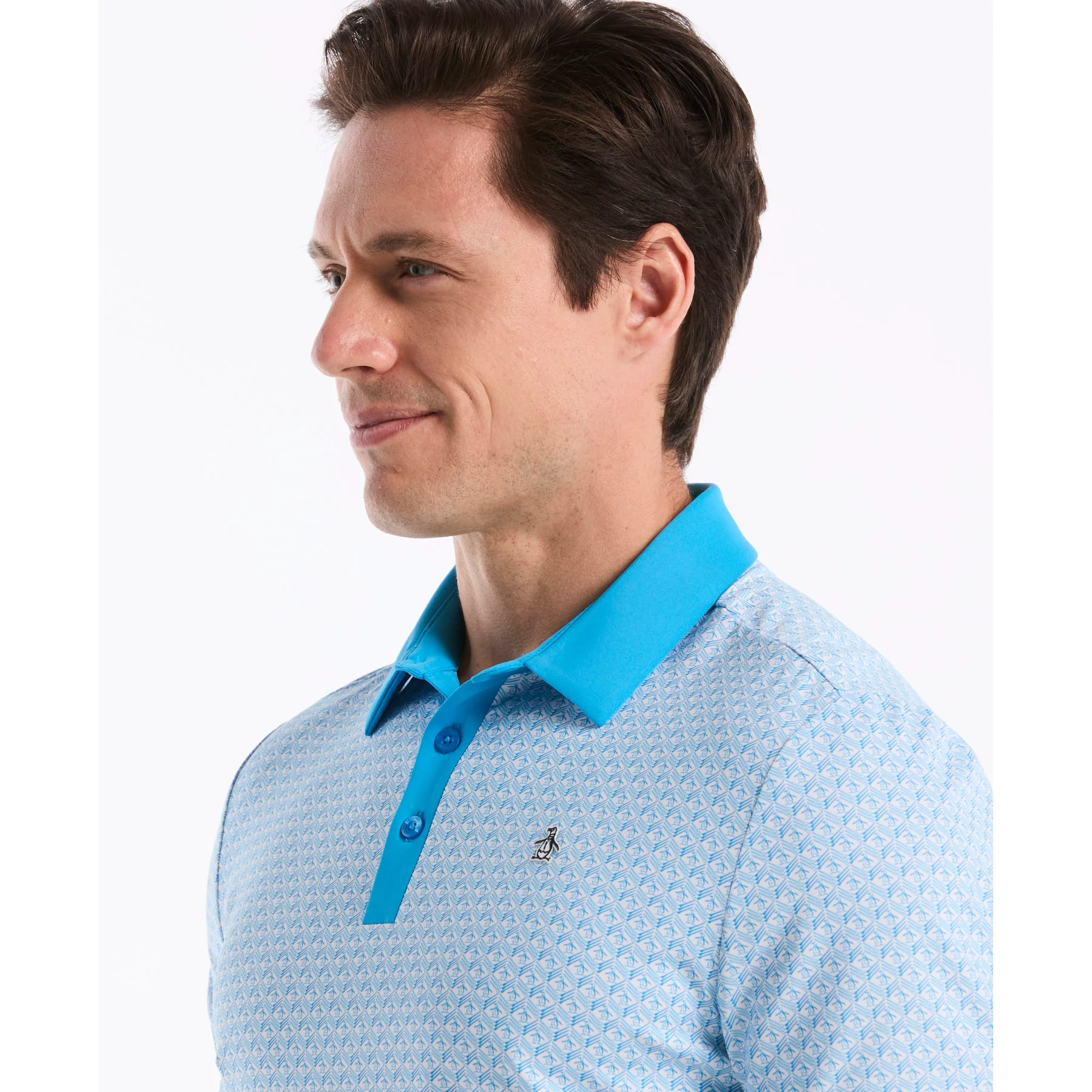 Pete's Tee Time Golf Polo In Malibu Blue - Image 3