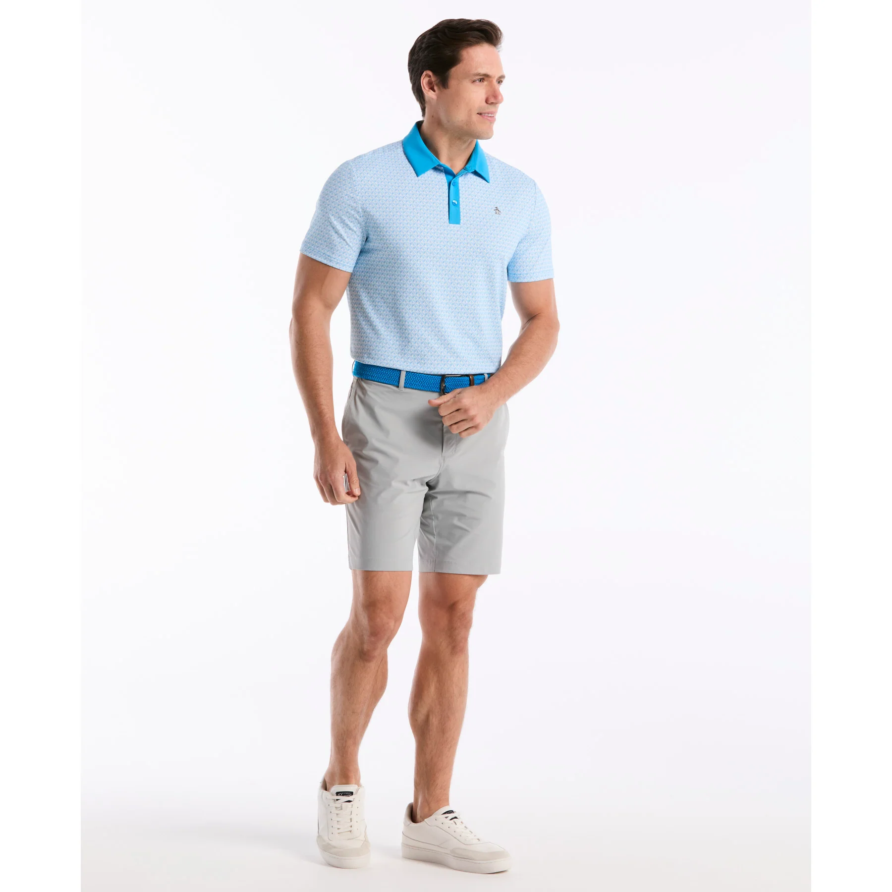 Pete's Tee Time Golf Polo In Malibu Blue - Image 4