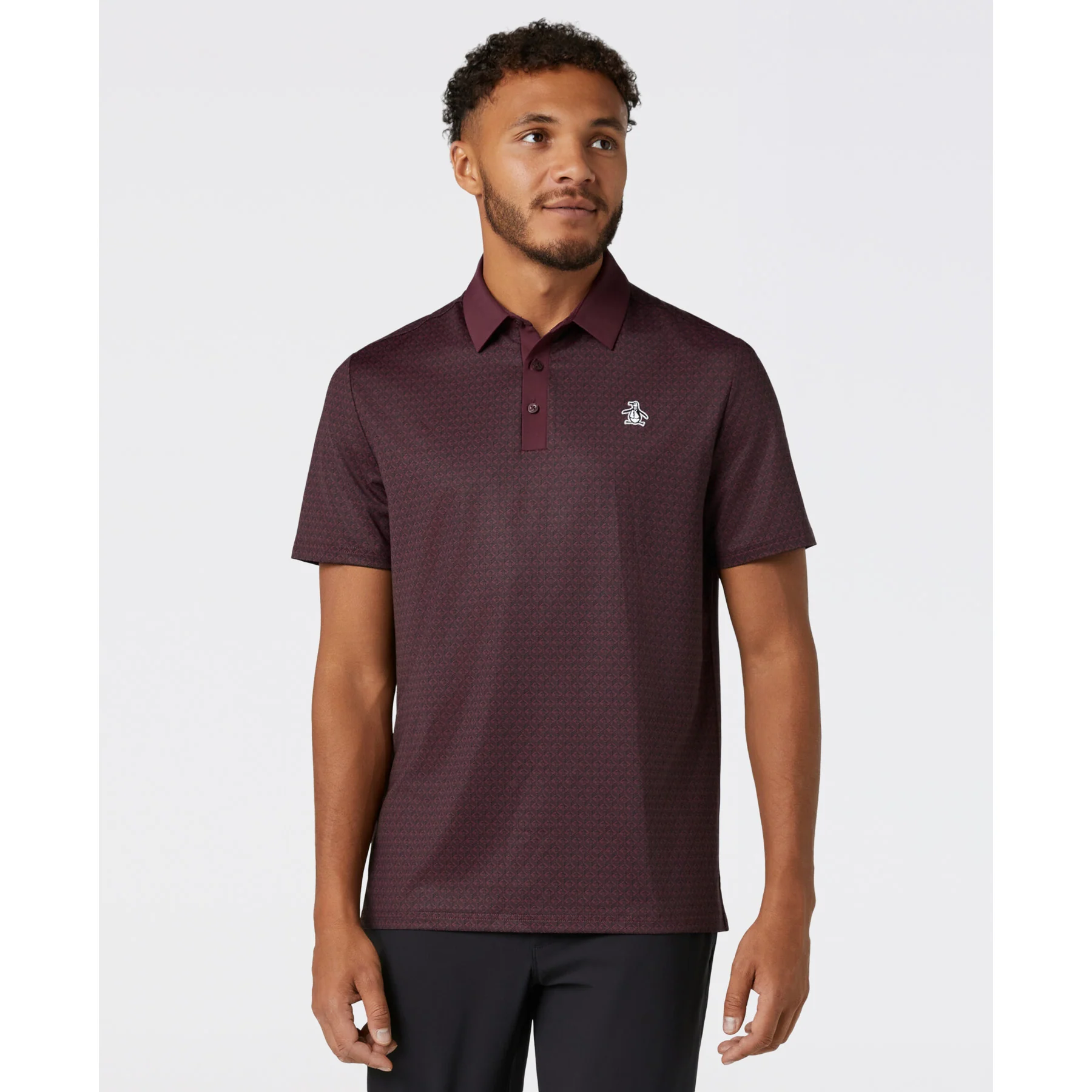 Pete's Tee Time Golf Polo In Mauve Wine