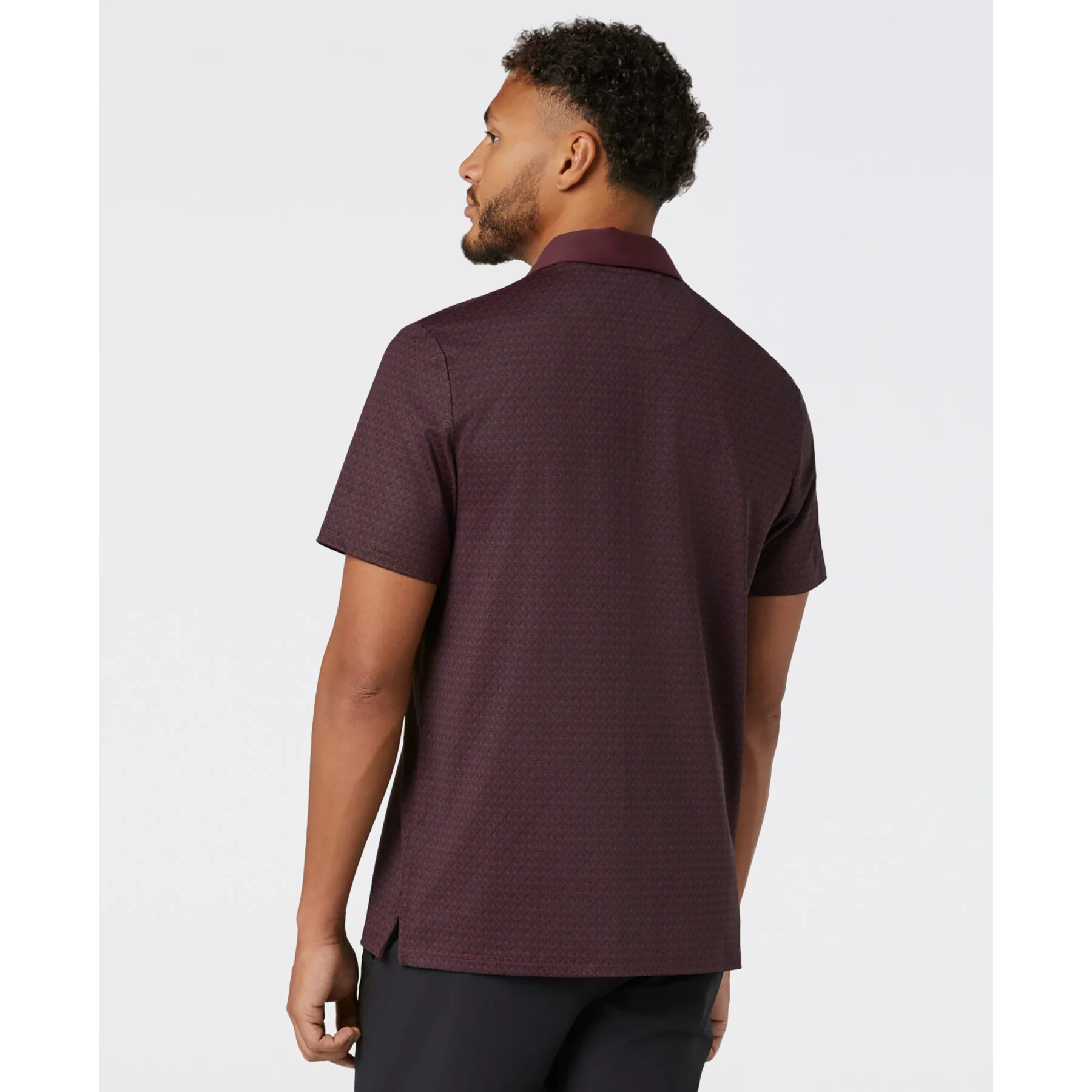 Pete's Tee Time Golf Polo In Mauve Wine - Image 2