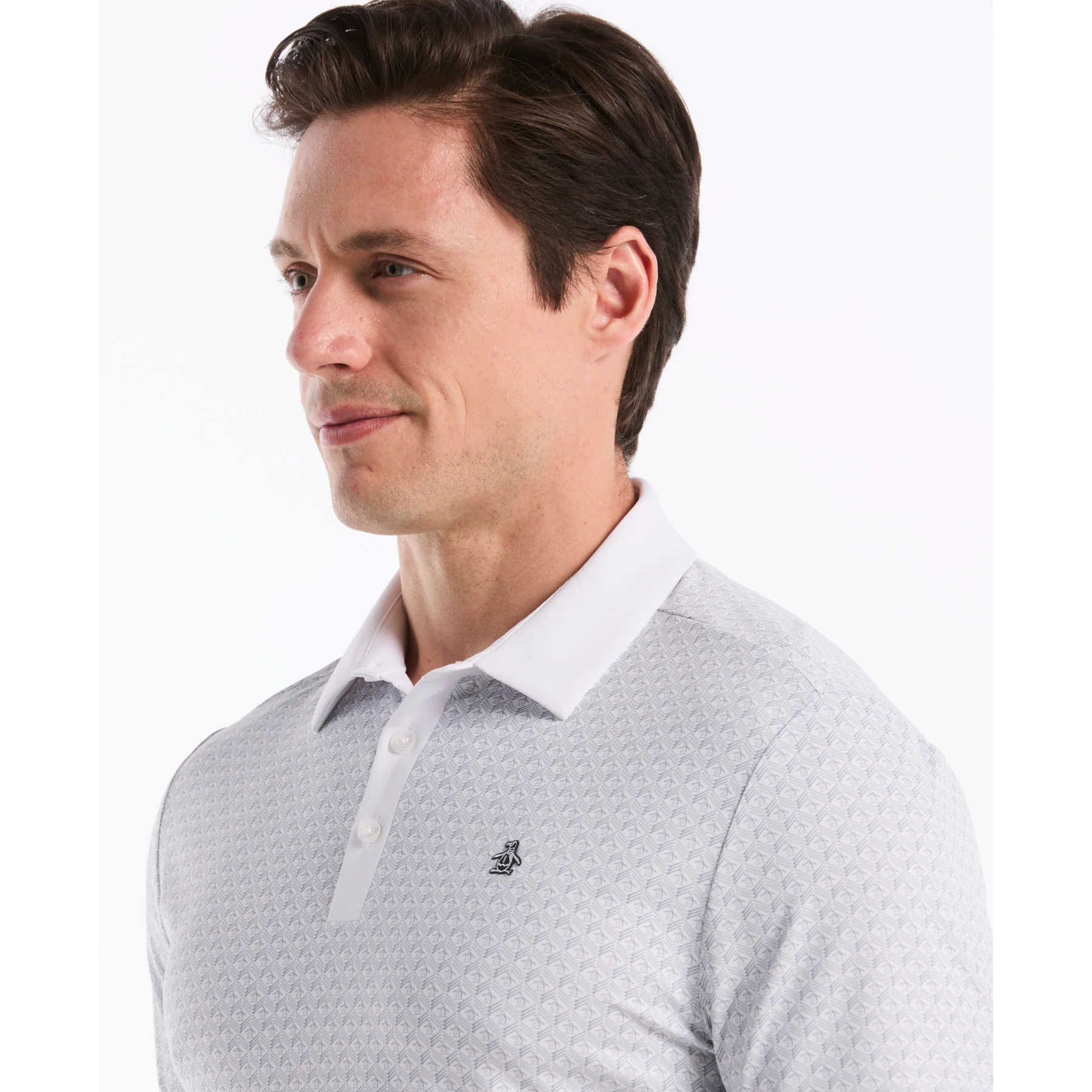 Pete's Tee Time Golf Polo In Bright White - Image 3