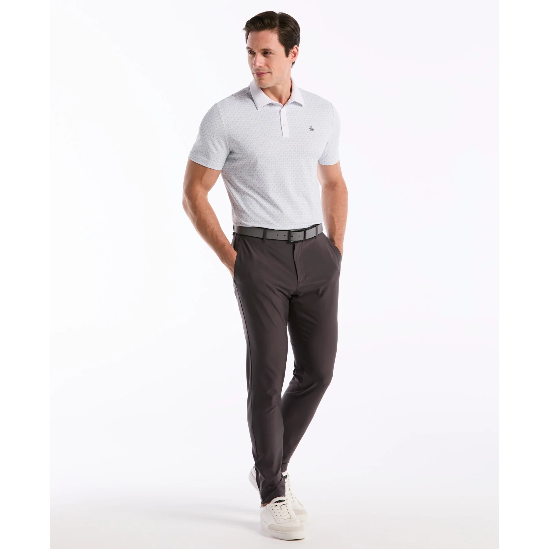 Pete's Tee Time Golf Polo In Bright White - Image 4