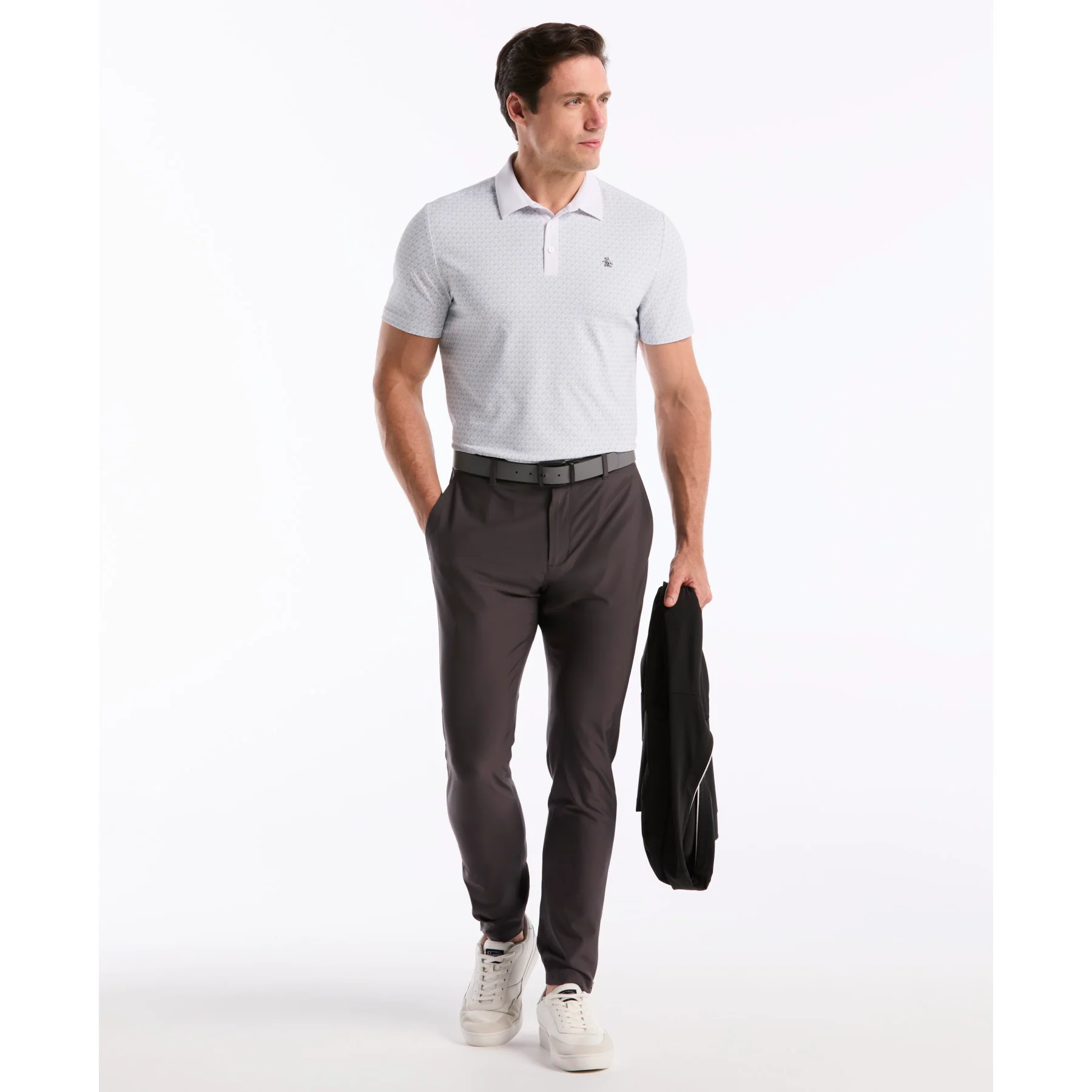 Pete's Tee Time Golf Polo In Bright White - Image 5