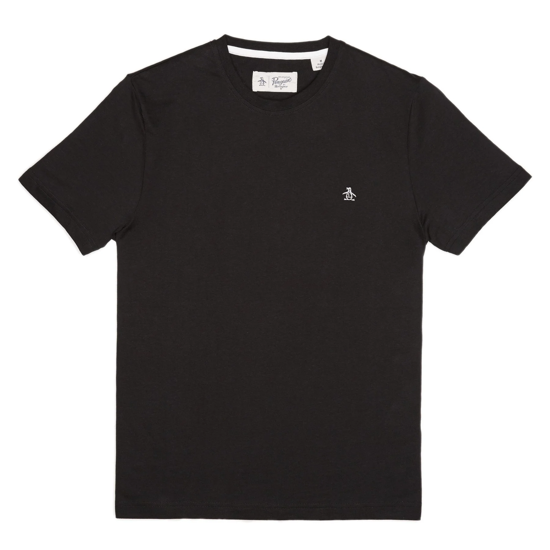 Pin Point Embroidered Logo Organic Cotton T-Shirt In True Black - Image 5