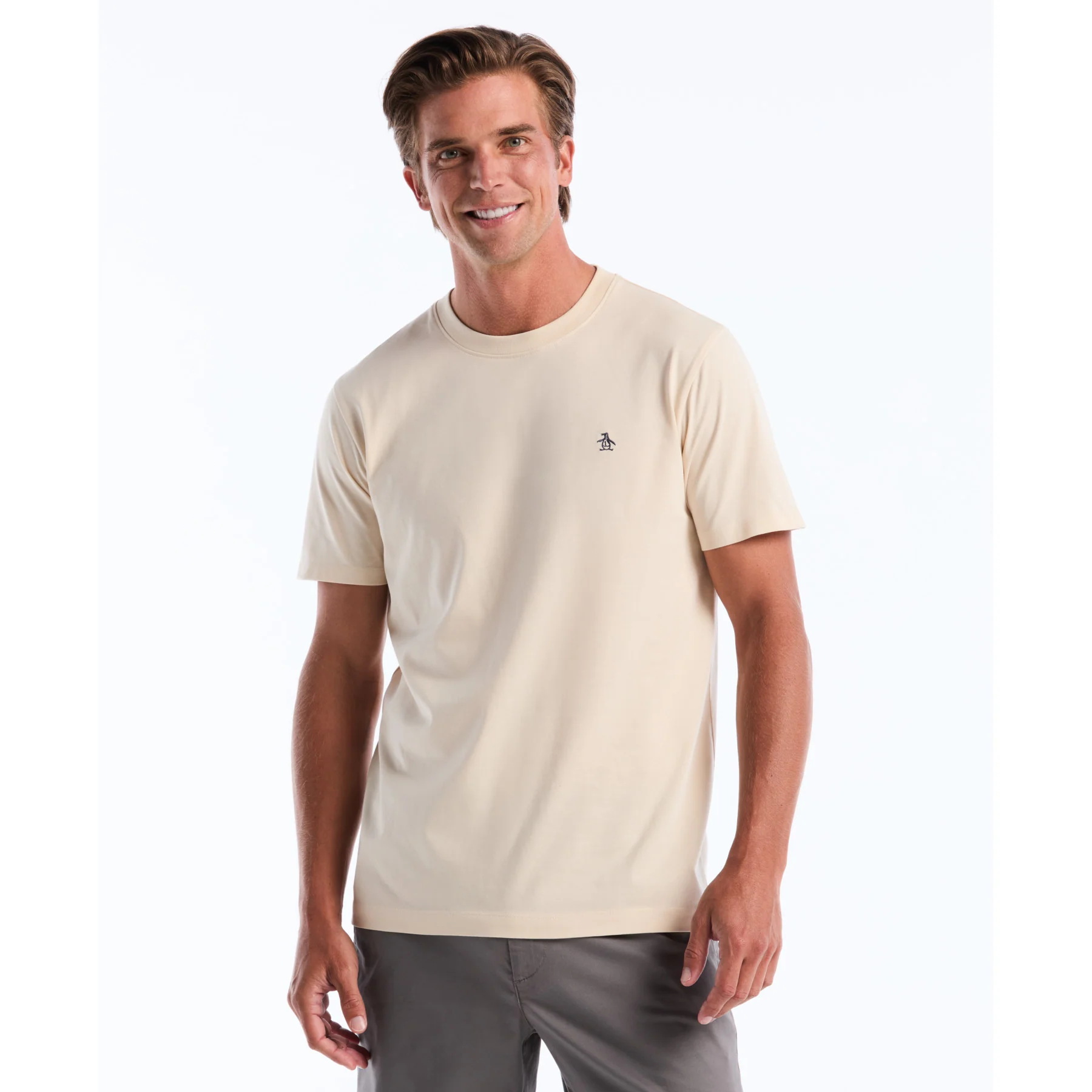 Pin Point Embroidered Logo T-Shirt In Birch