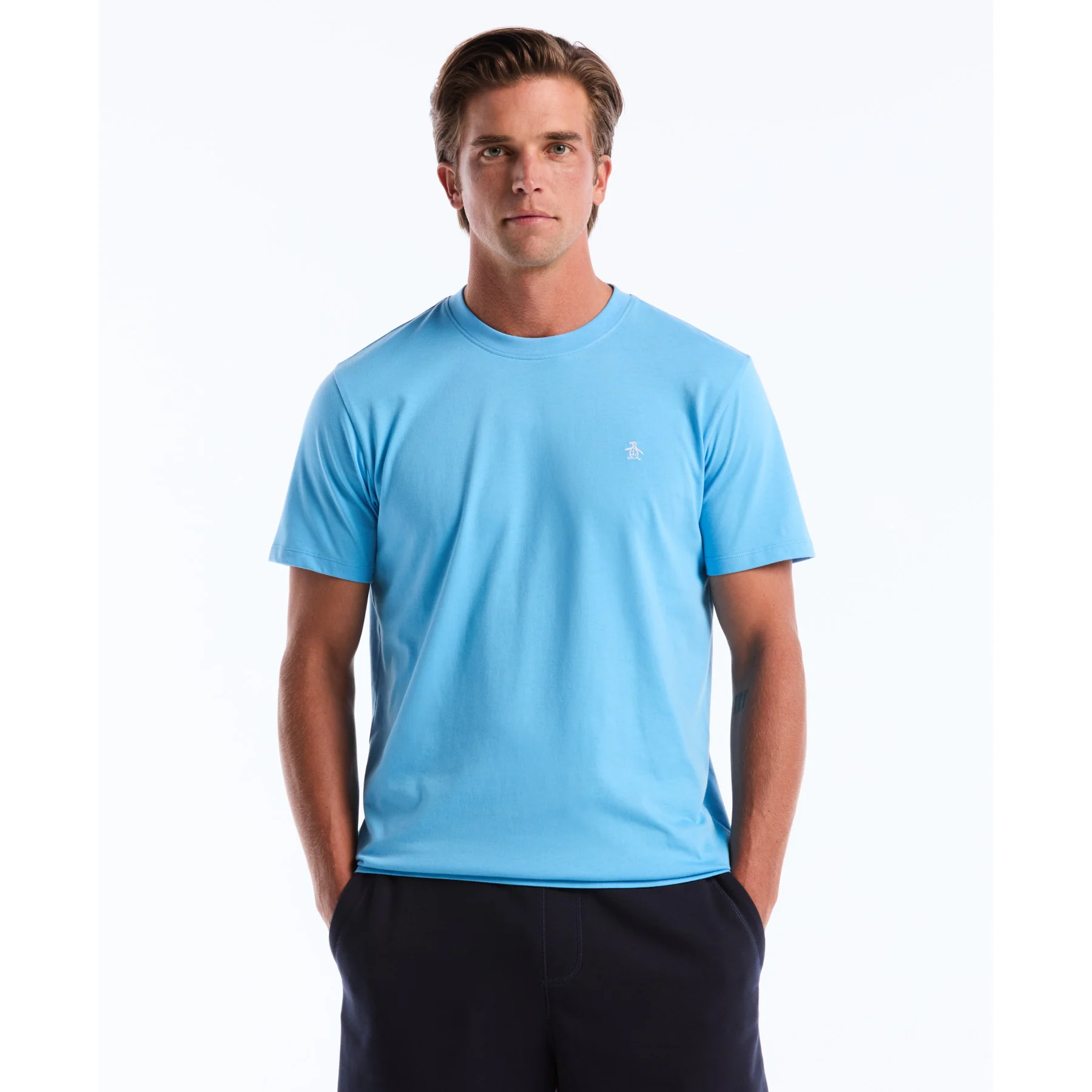 Pin Point Embroidered Logo T-Shirt In Bonnie Blue