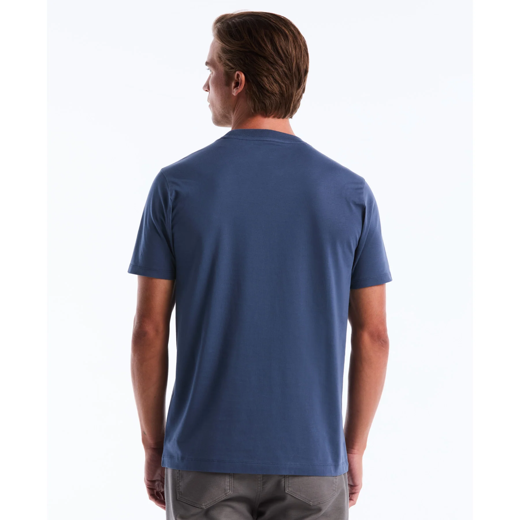 Pin Point Embroidered Logo T-Shirt In Sargasso Sea - Image 2