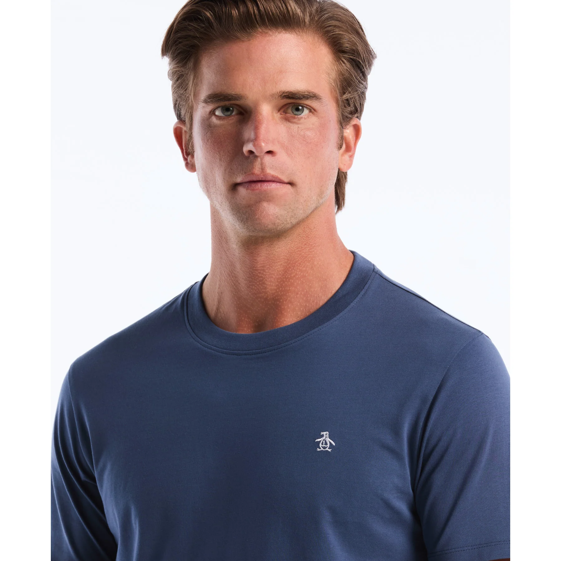 Pin Point Embroidered Logo T-Shirt In Sargasso Sea - Image 3