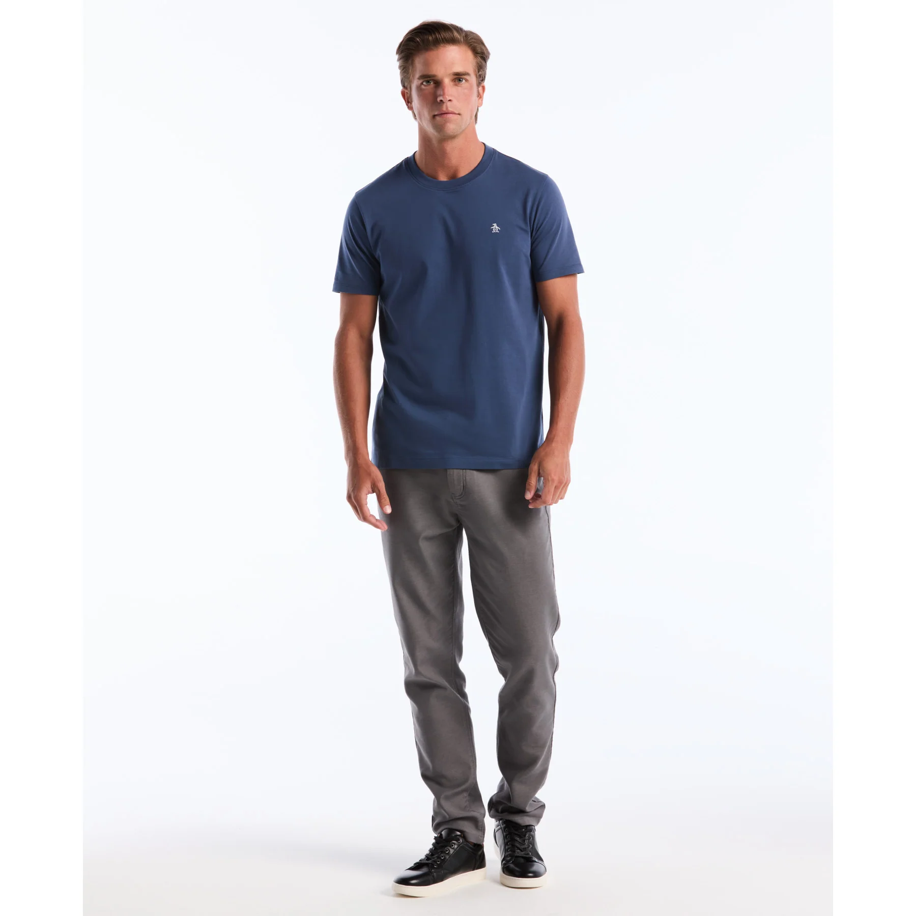 Pin Point Embroidered Logo T-Shirt In Sargasso Sea - Image 4