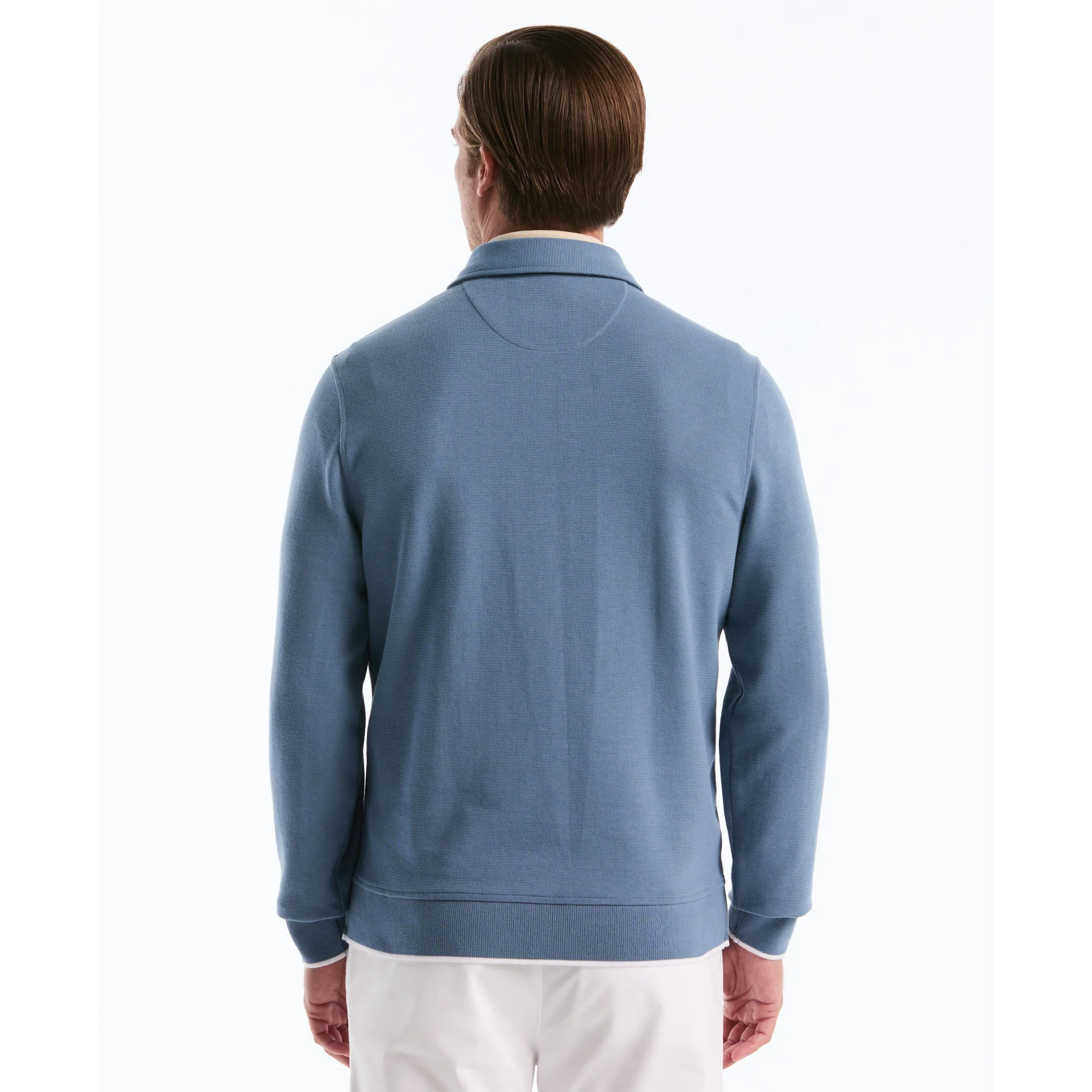 Piped Track Jacket In Copen Blue - Image 3