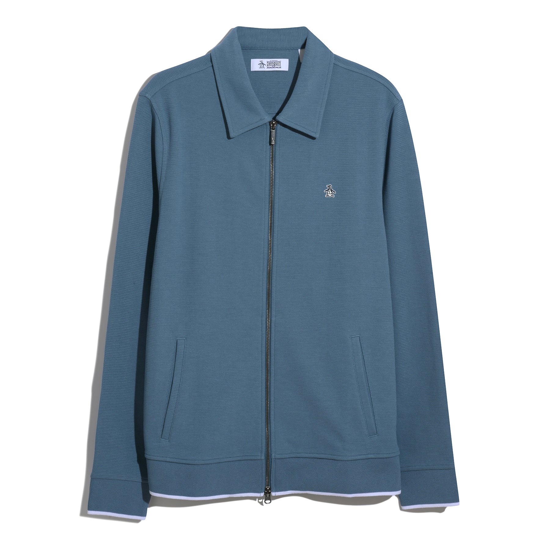 Piped Track Jacket In Copen Blue - Image 6