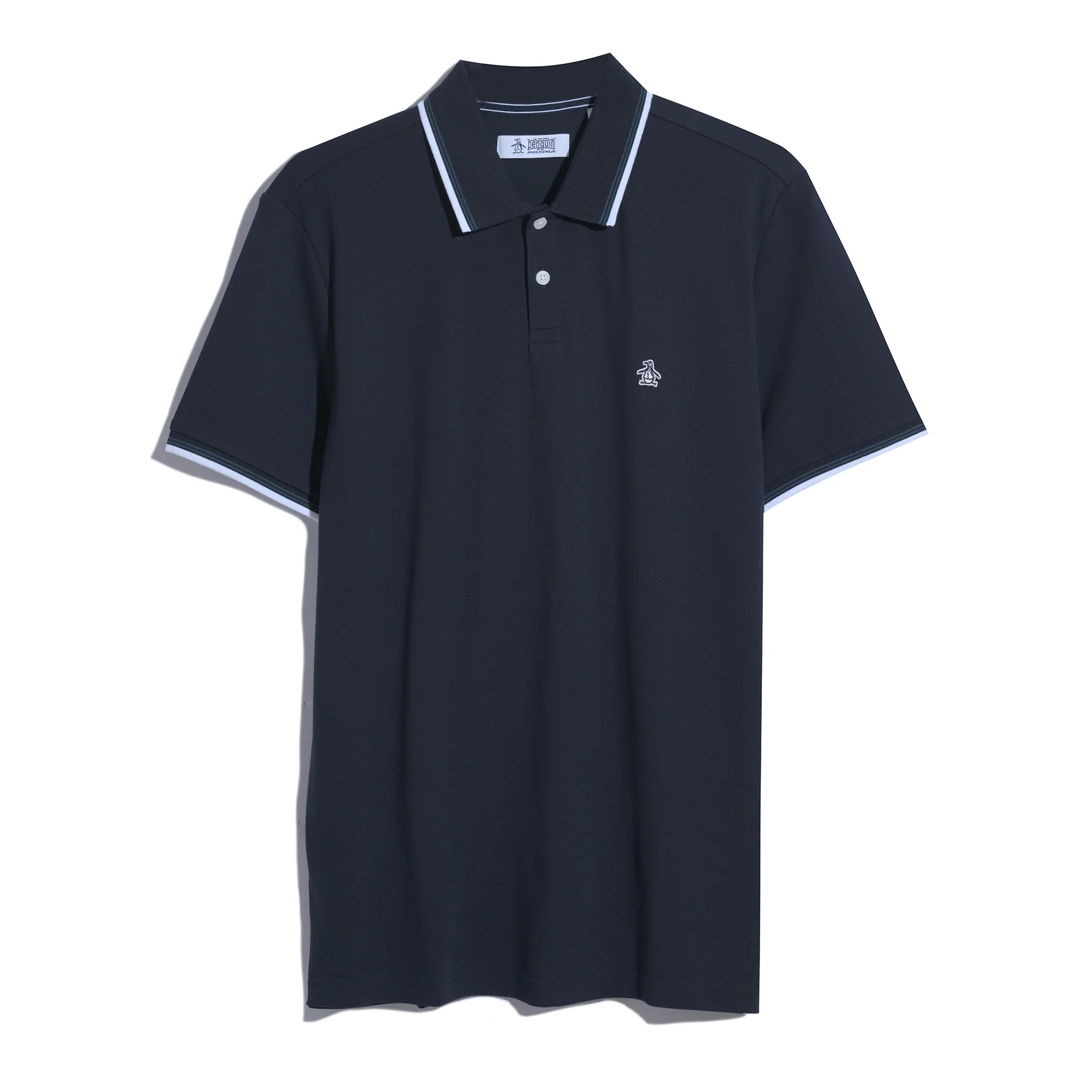 Tipped Pique Polo Shirt In Dark Sapphire - Image 5